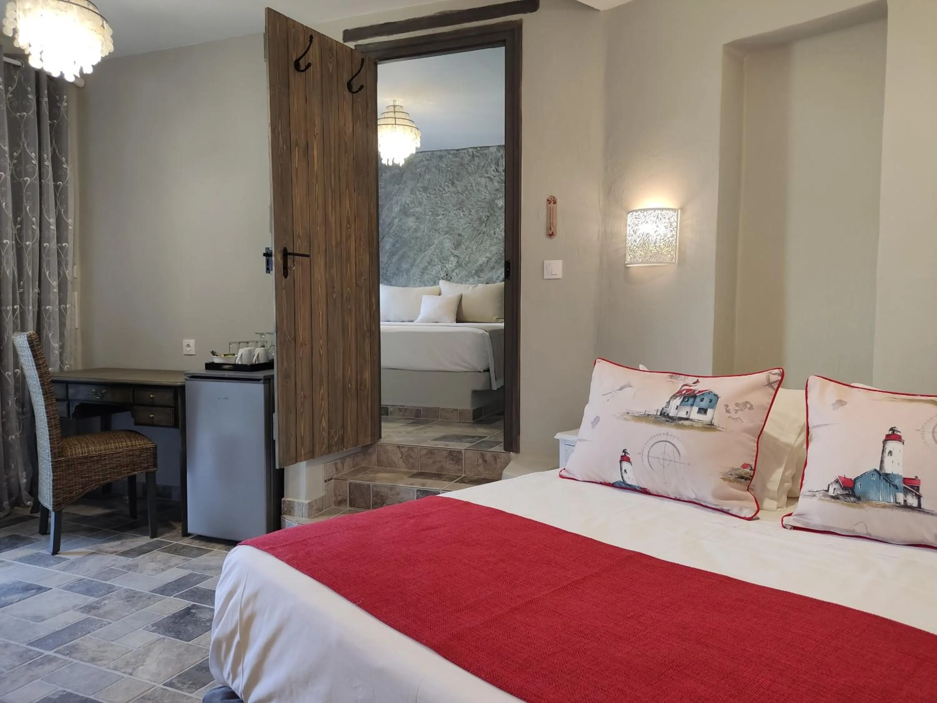 Bedroom, Bed in Aegean Castle Andros – Adults Only