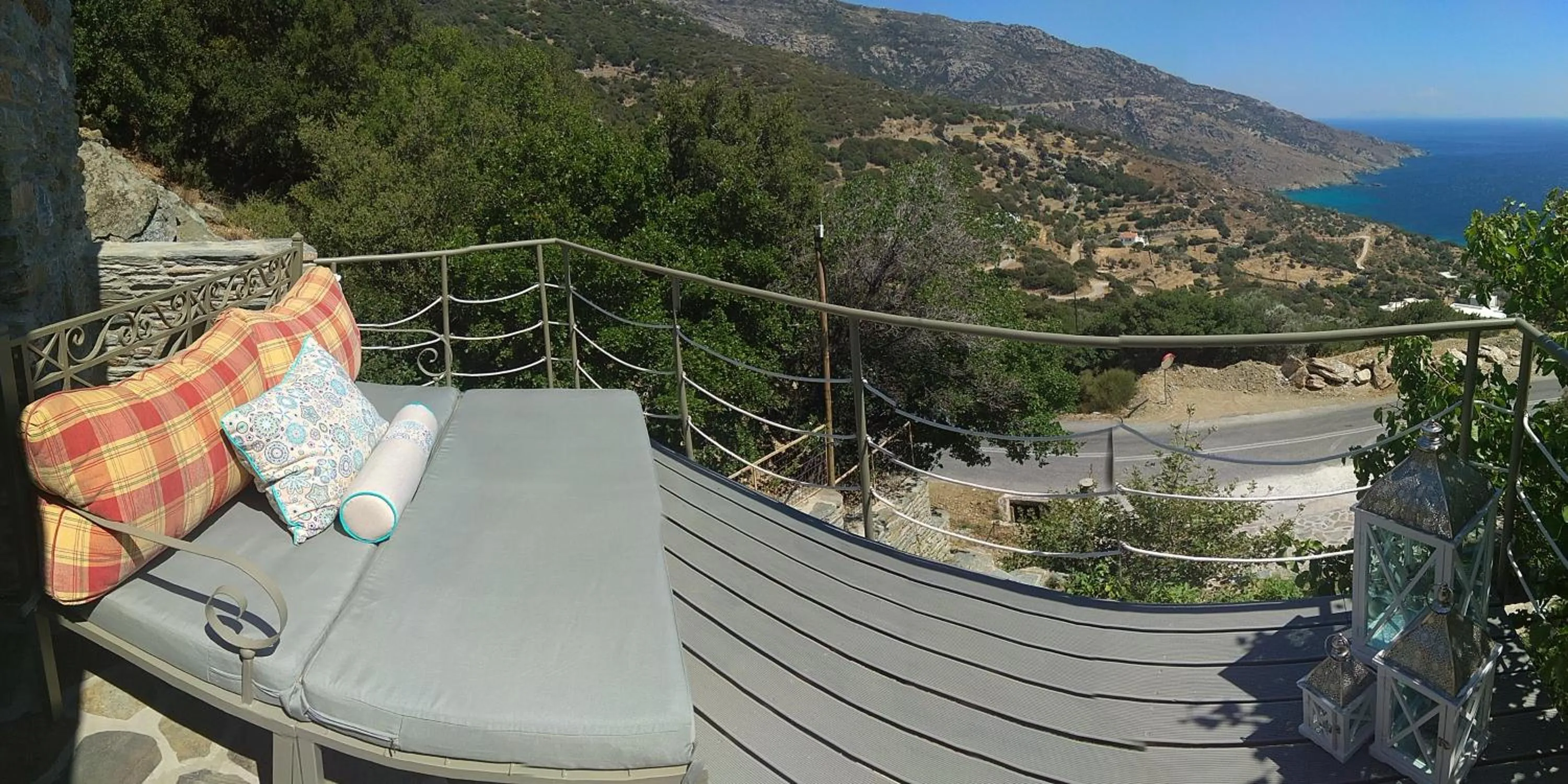 Balcony/Terrace in Aegean Castle Andros – Adults Only