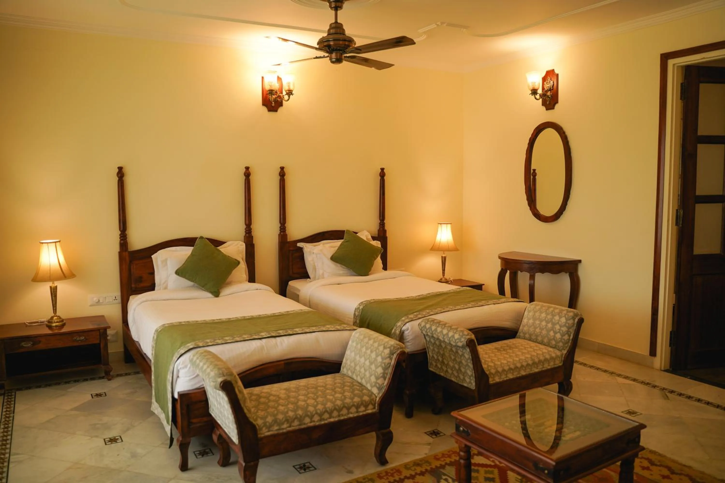 Bedroom, Bed in Sariska Safari Lodge