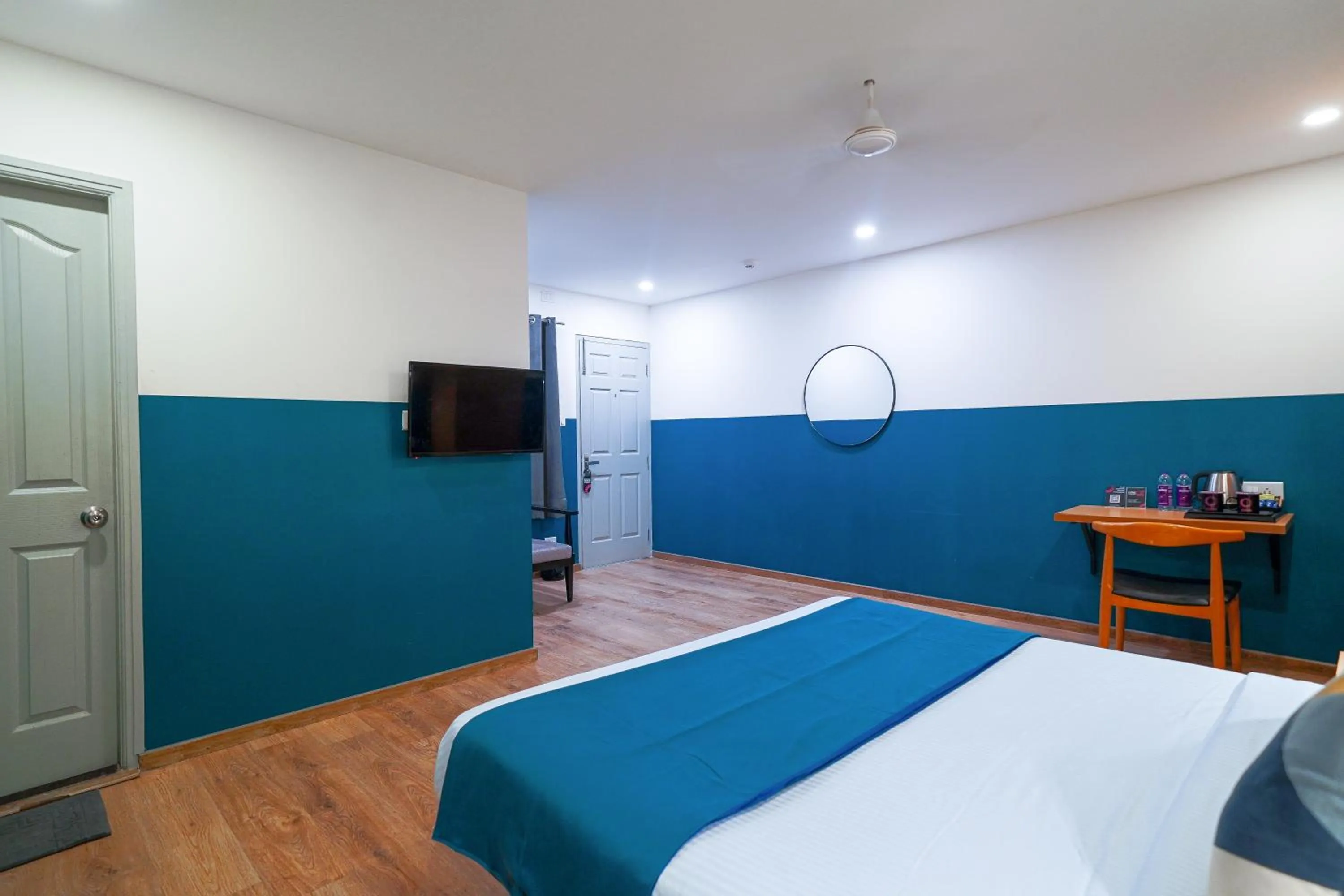 View (from property/room), Bed in Olive Zip Kalyan Nagar by Embassy Group