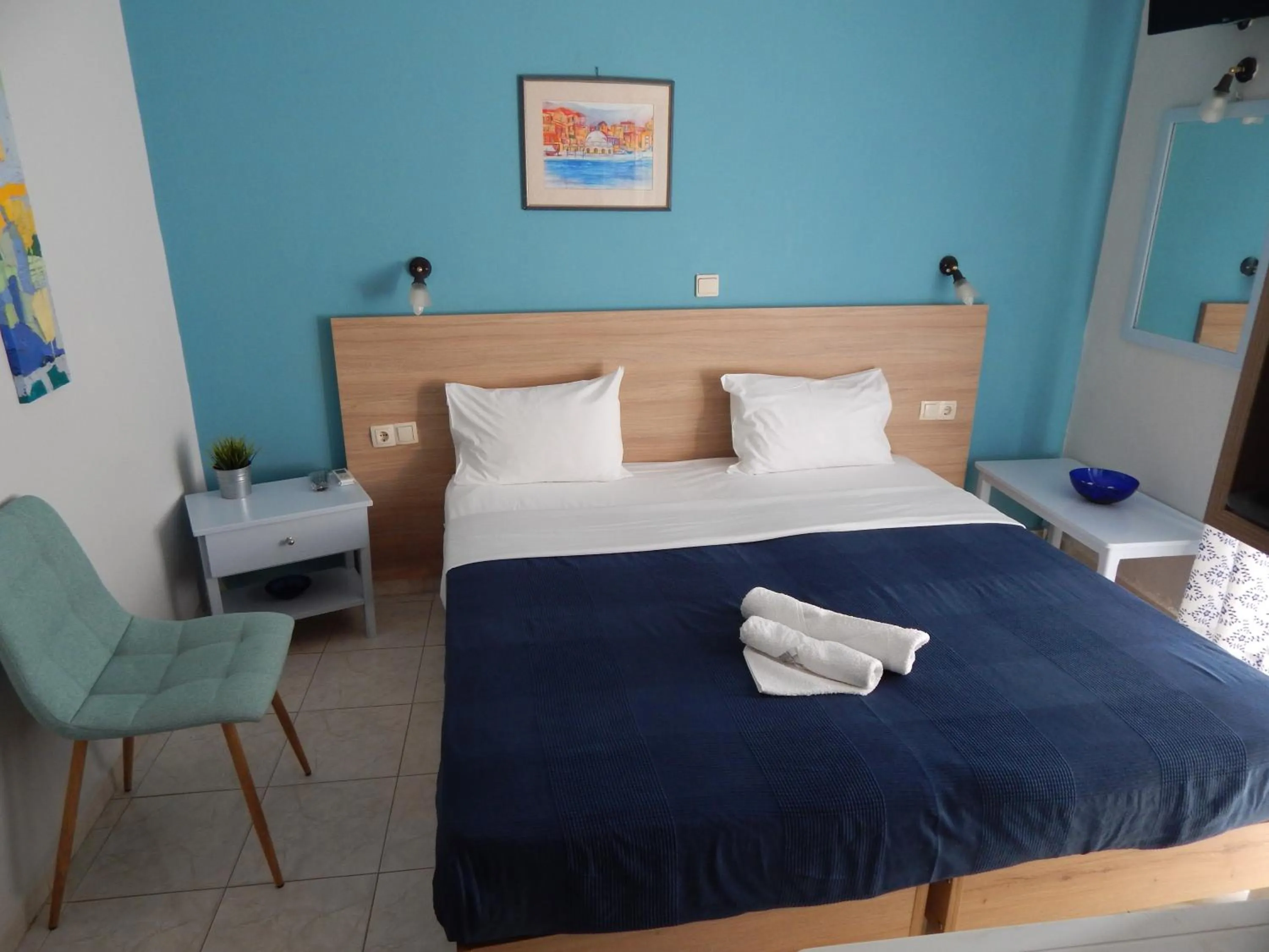 Bed in Posidonio Hotel