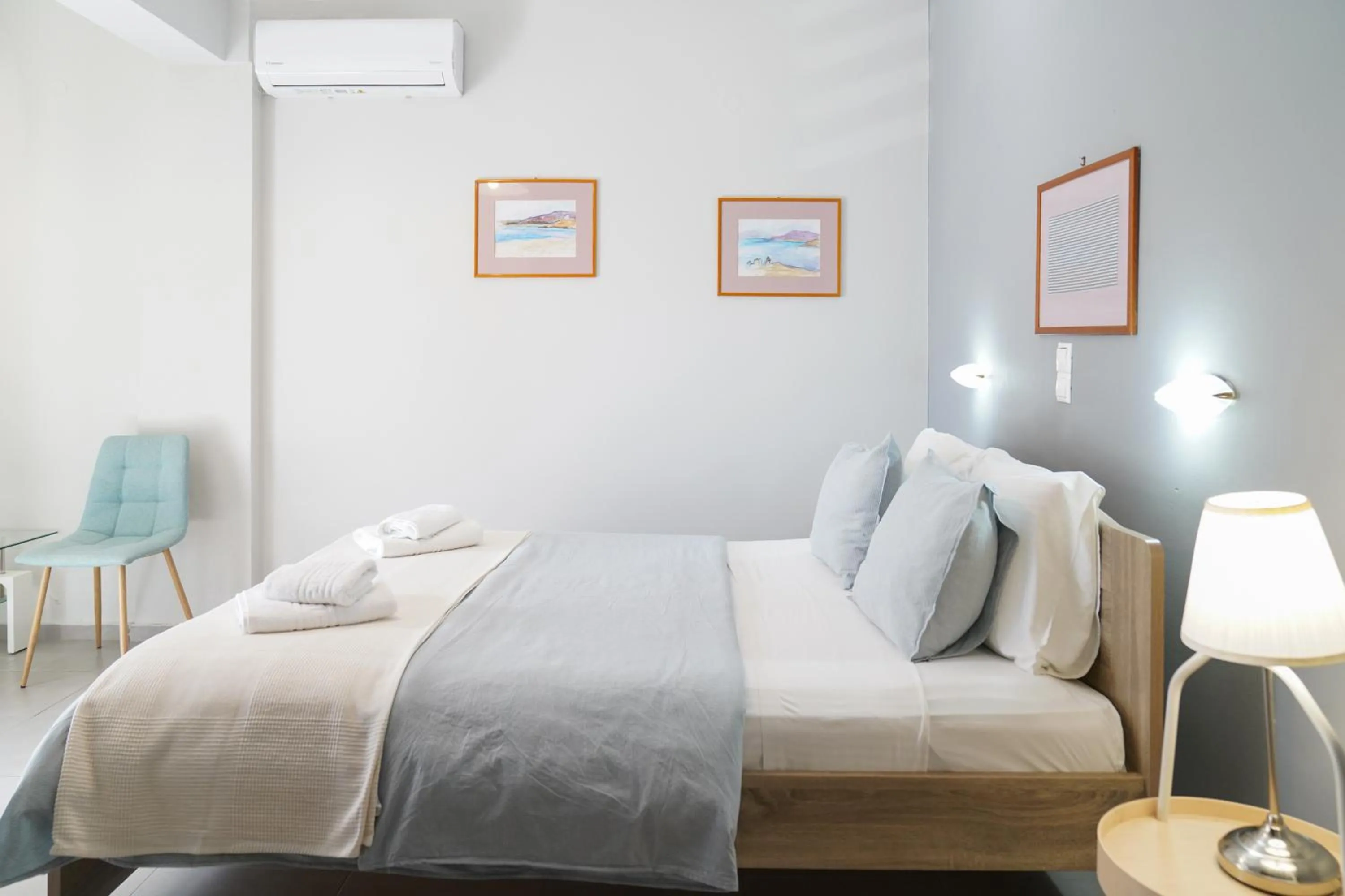 Bed in Posidonio Hotel