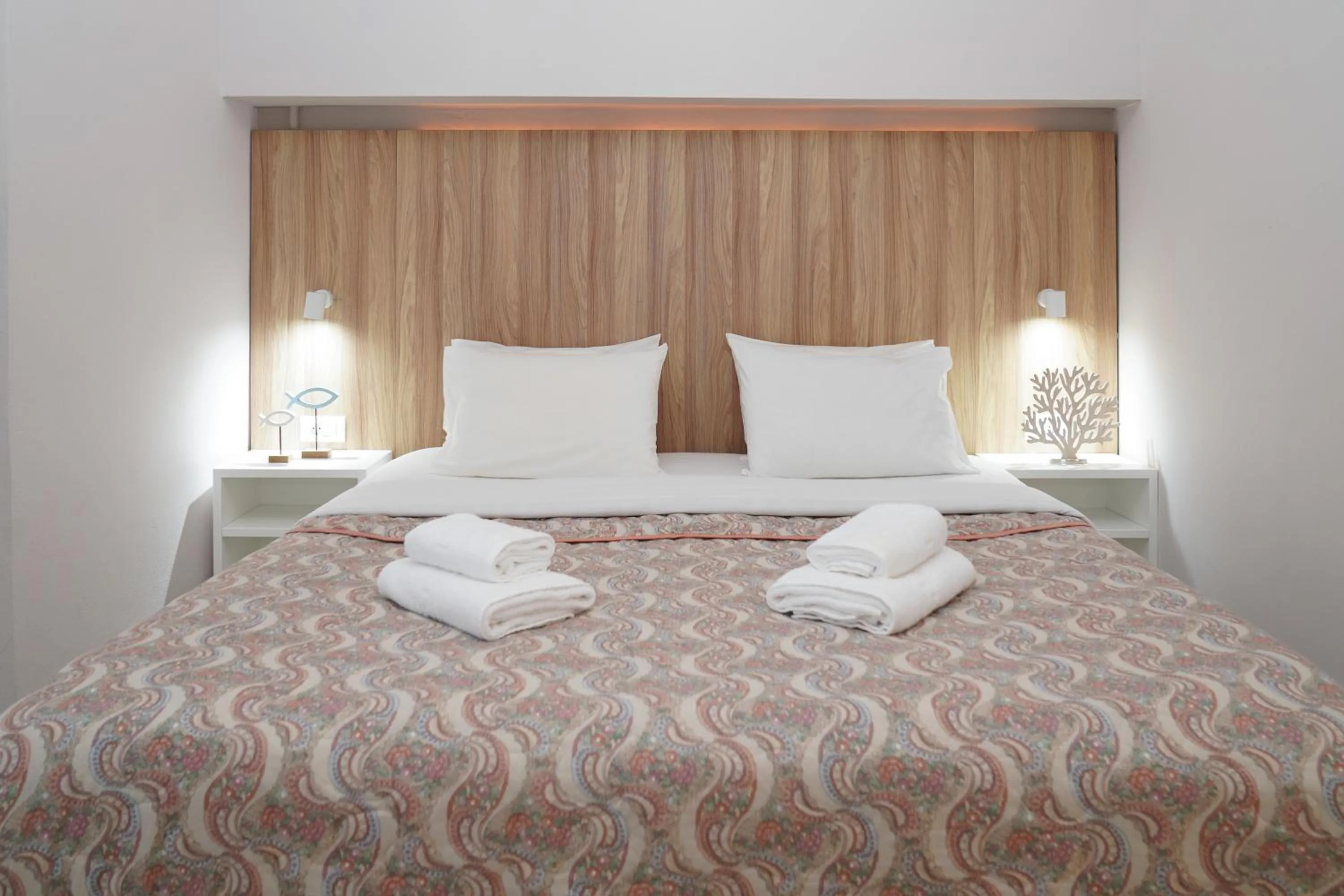 Bed in Posidonio Hotel