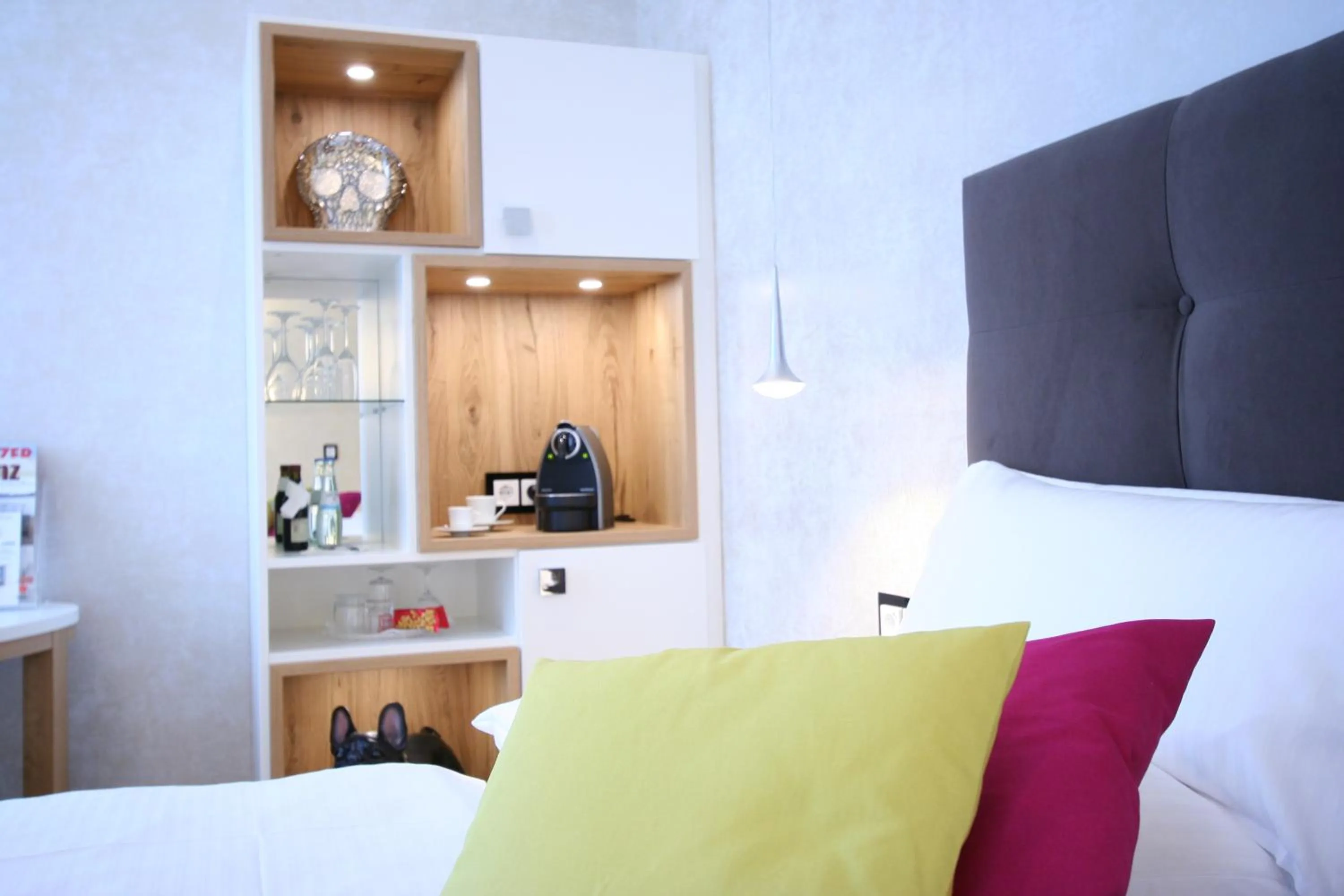 Decorative detail, Bed in Top Hotel Hammer - Mainz Hauptbahnhof