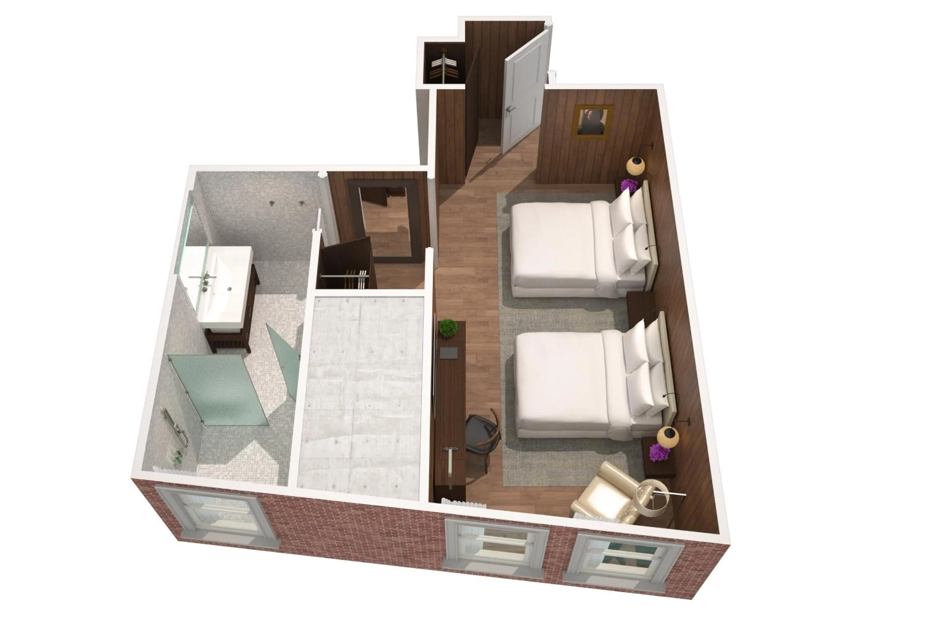 Floor plan, Bed in The London EDITION