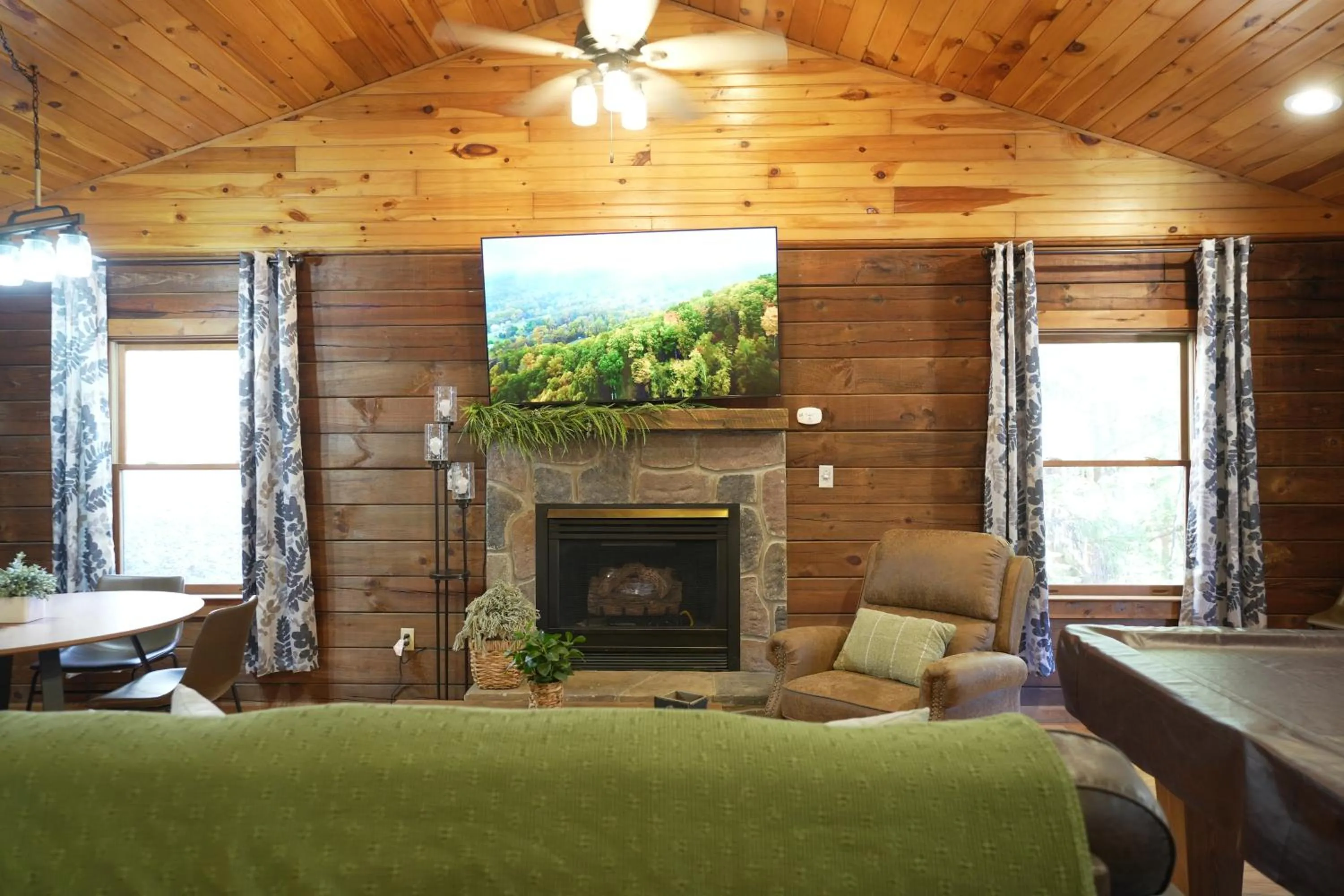 Seating area in Love Shack