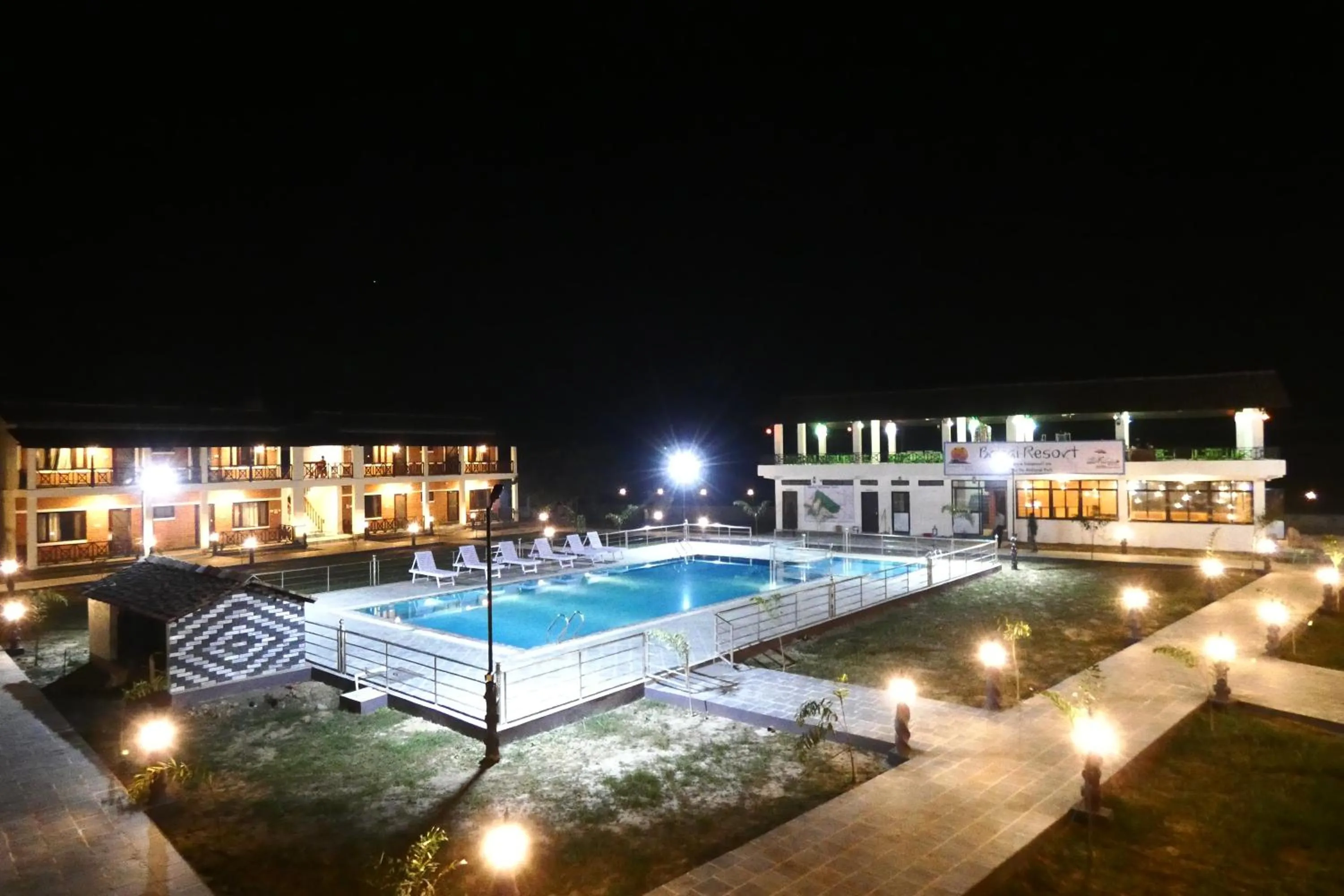 Swimming pool in Babai Resort Pvt Ltd