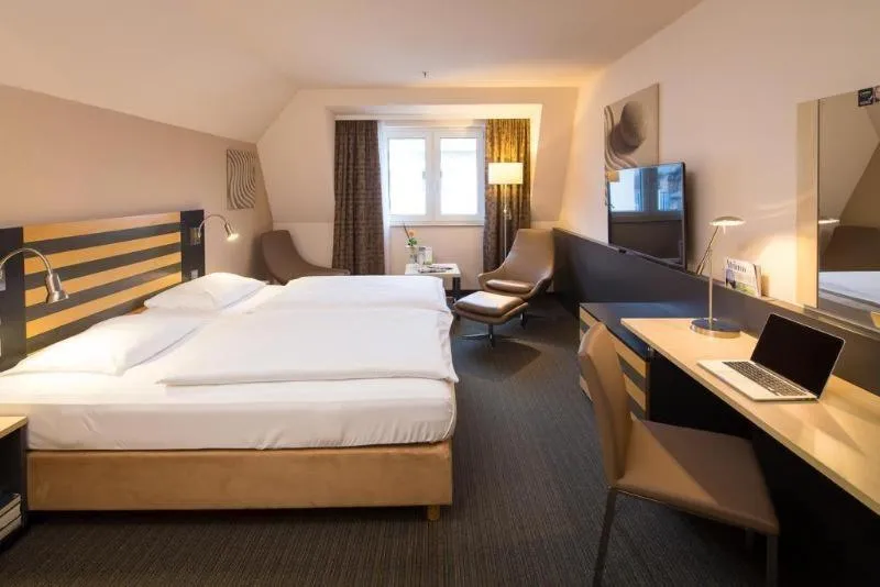 Photo of the whole room, Bed in Lindner Hotel Frankfurt Hochst, part of JdV by Hyatt