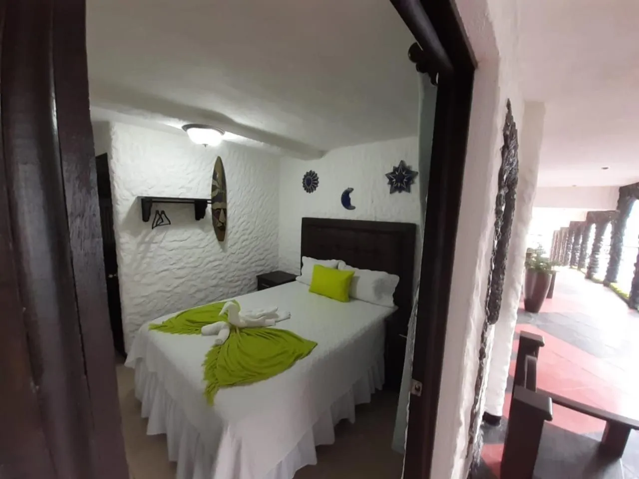 Bed in Hotel Mi Paraíso Río Dulce