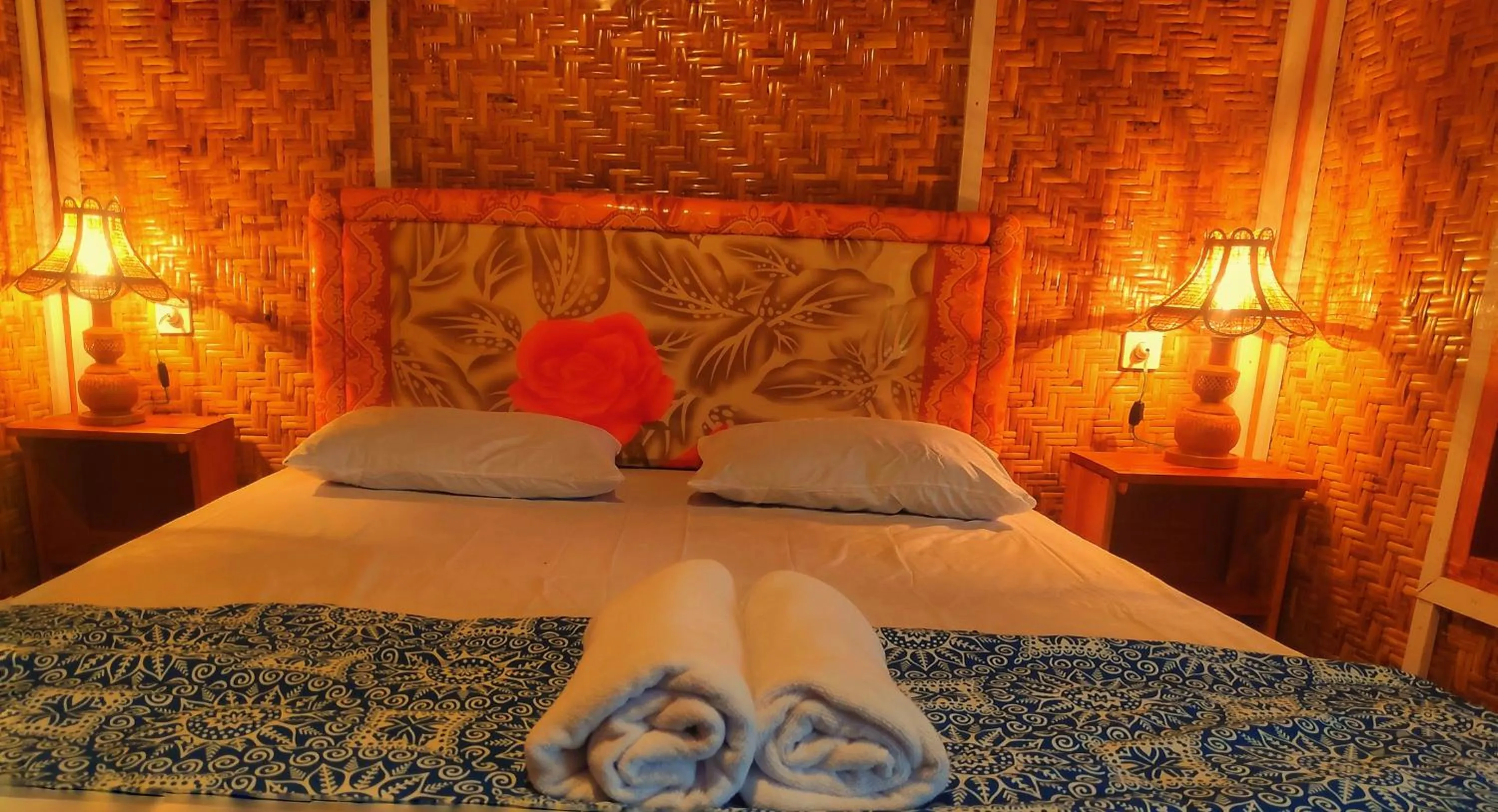 Bed in Wina Wani Bungalows Tetebatu