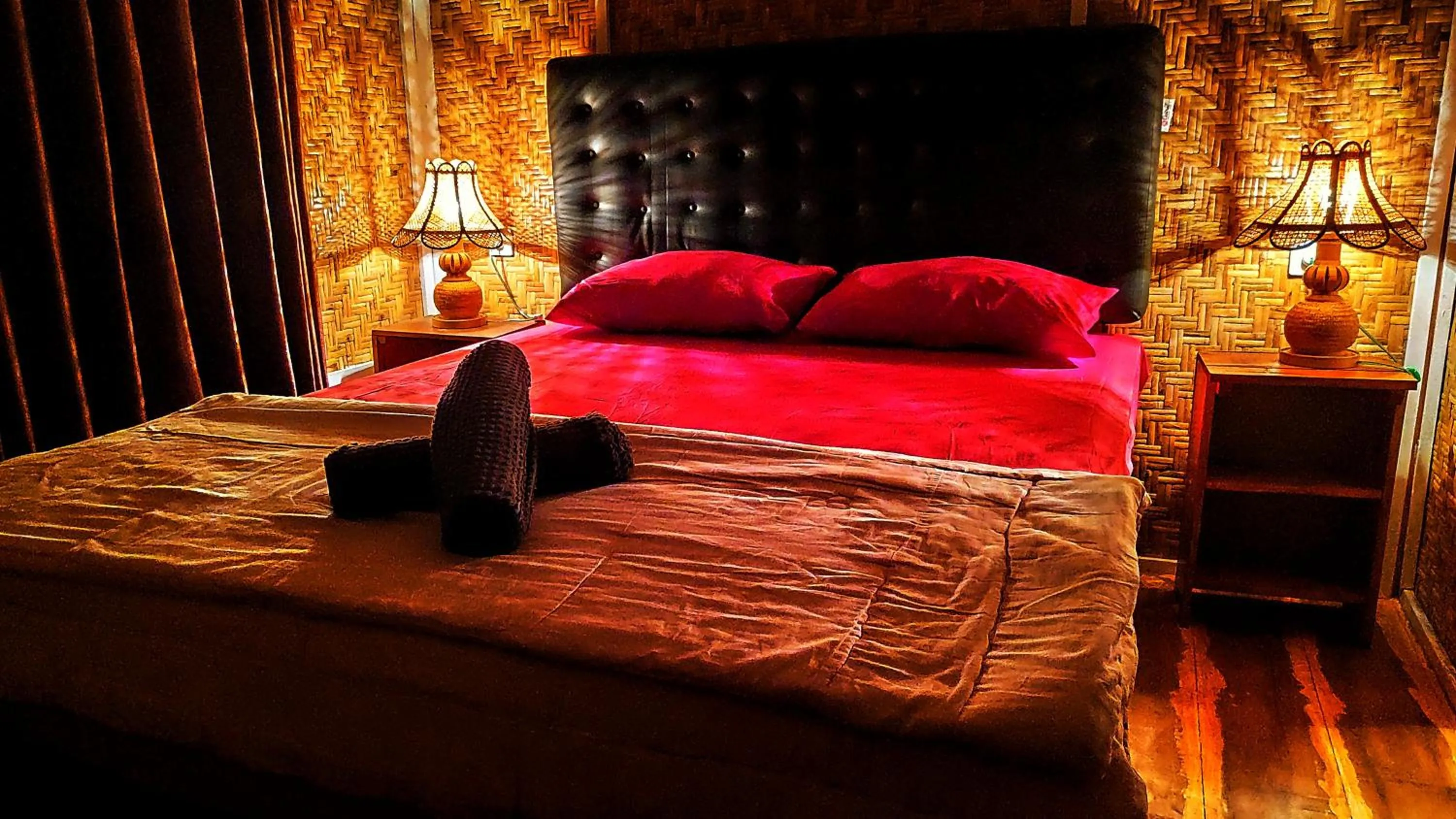 Bed in Wina Wani Bungalows Tetebatu