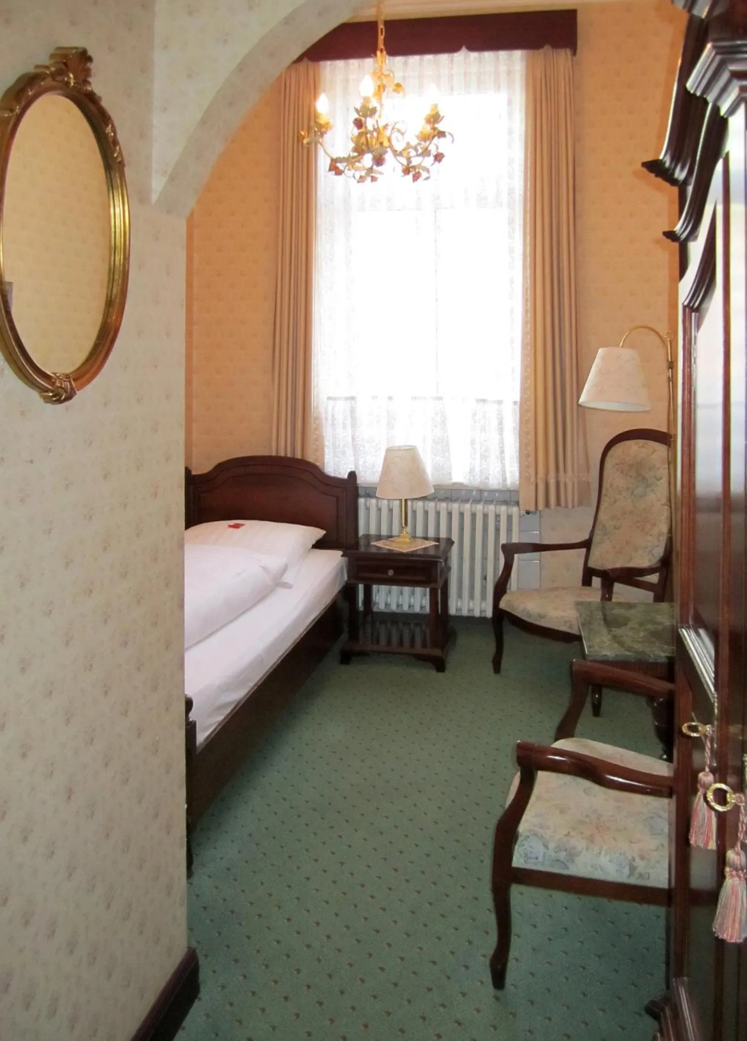 Bed in Hotel Stephan