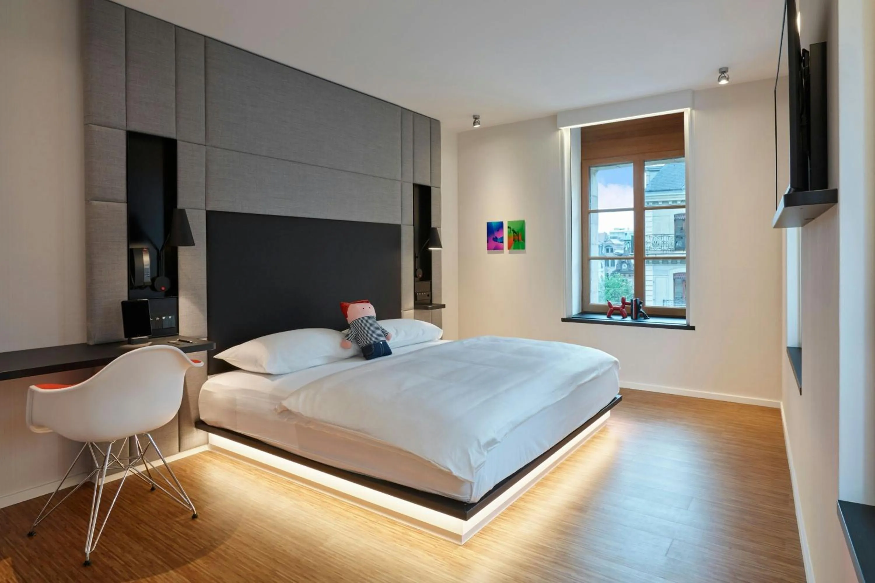 Bedroom, Bed in citizenM Geneva