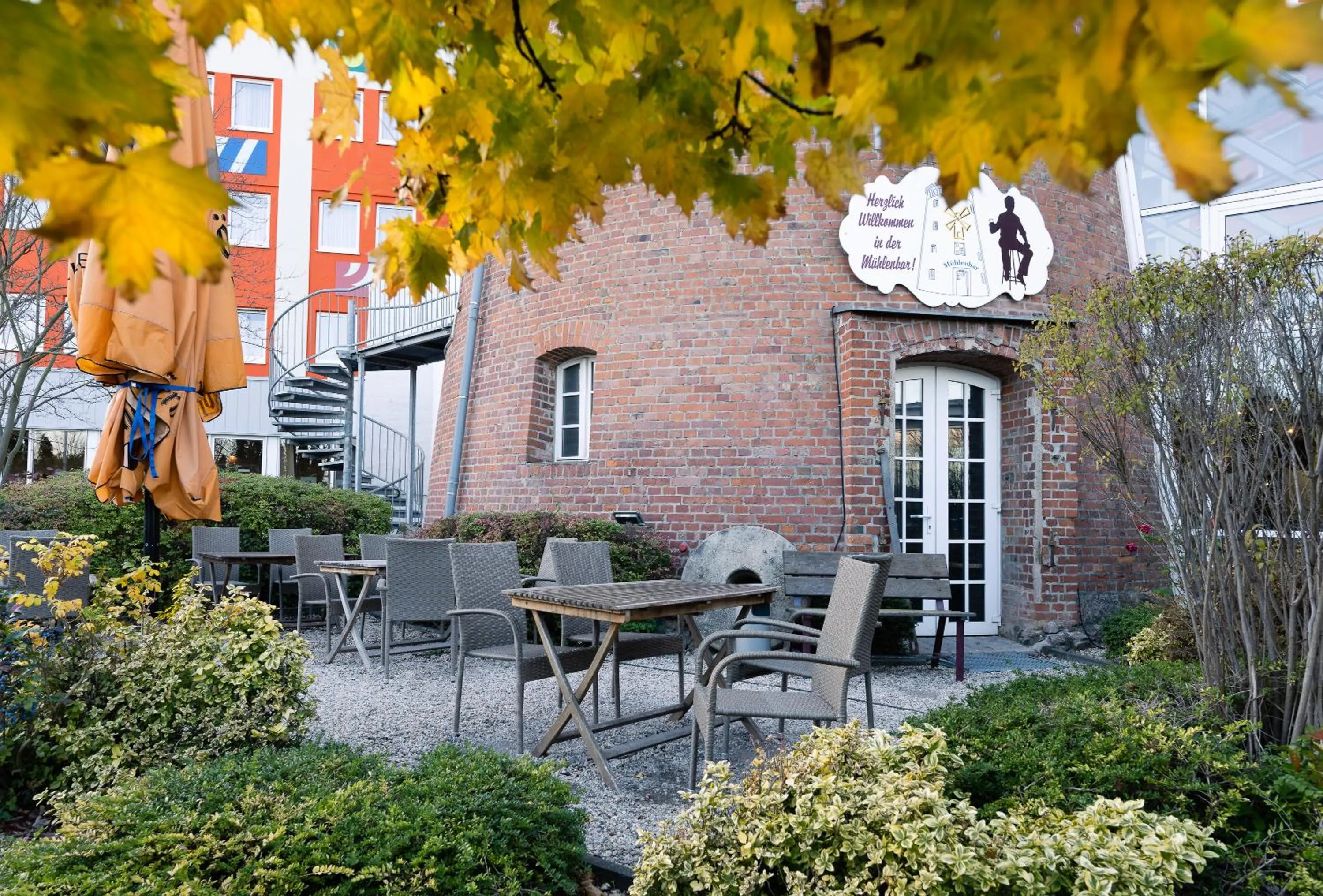 Balcony/Terrace in Mühlenhotel Halle-Leipzig