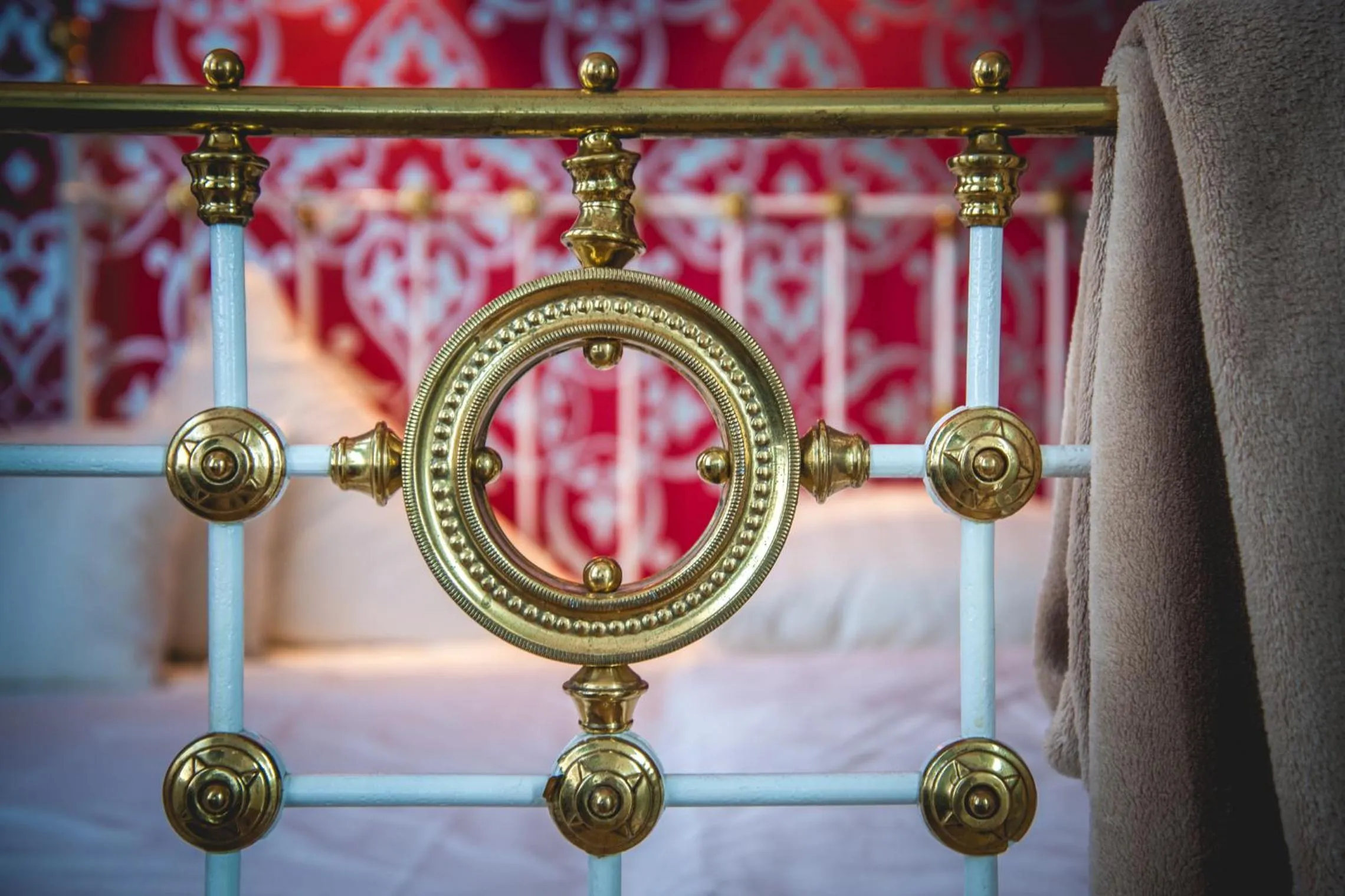 Decorative detail, Bed in Hotel Alexander