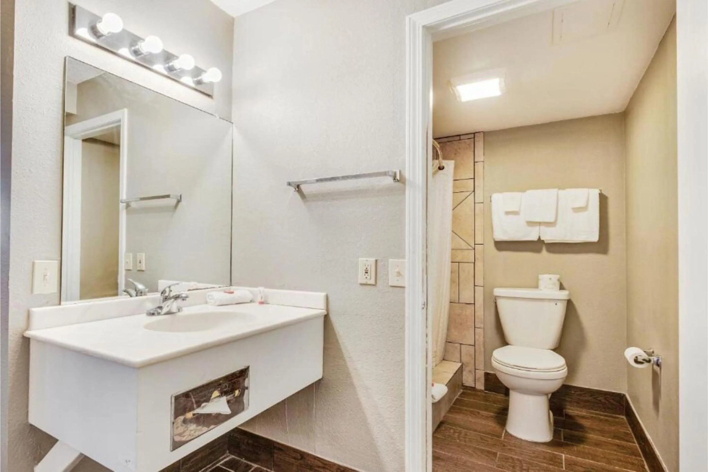 Bathroom in OYO Hotel Elk City OK Route 66