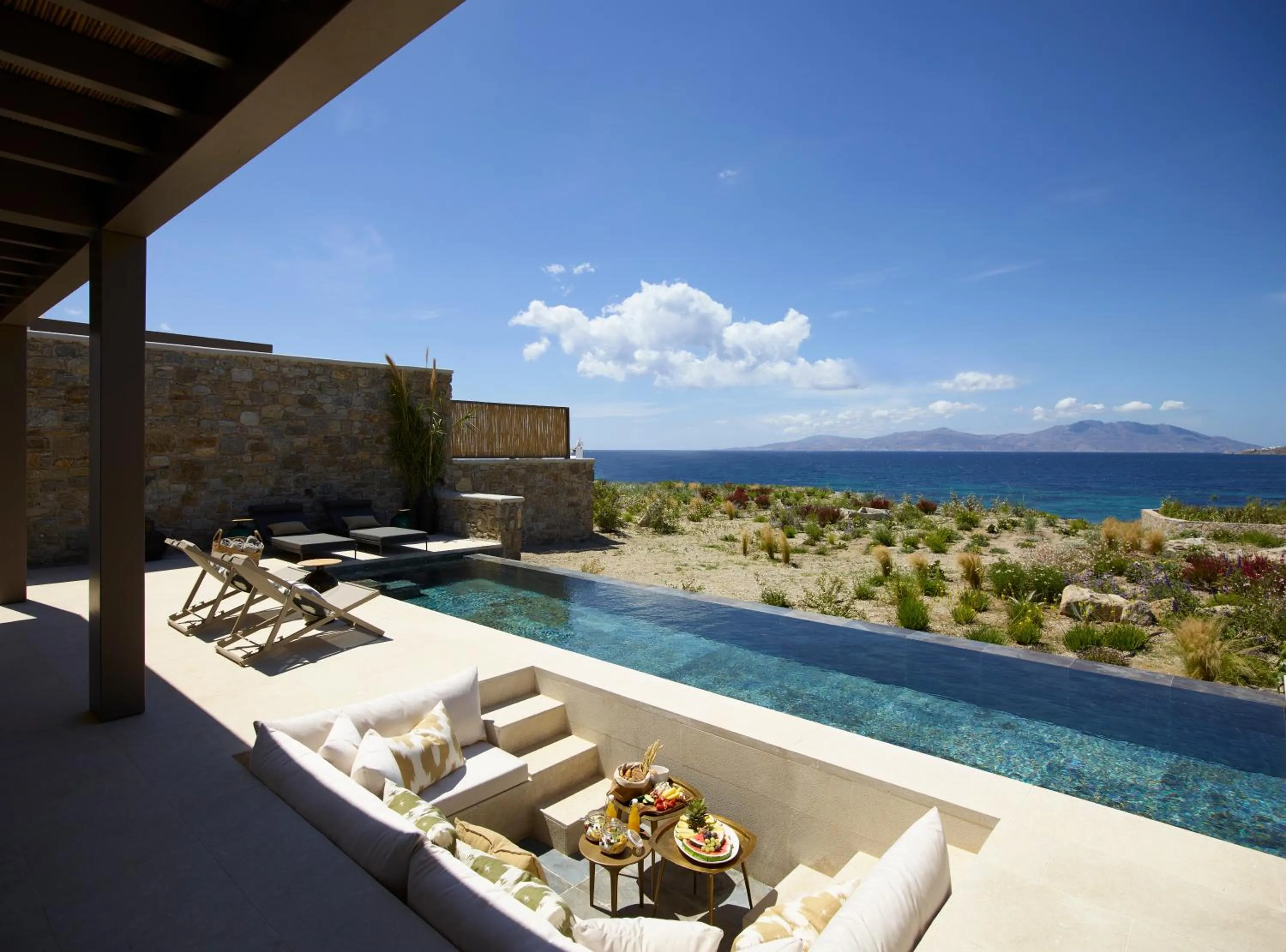 Pool view in Bonzoe Suites & Villas