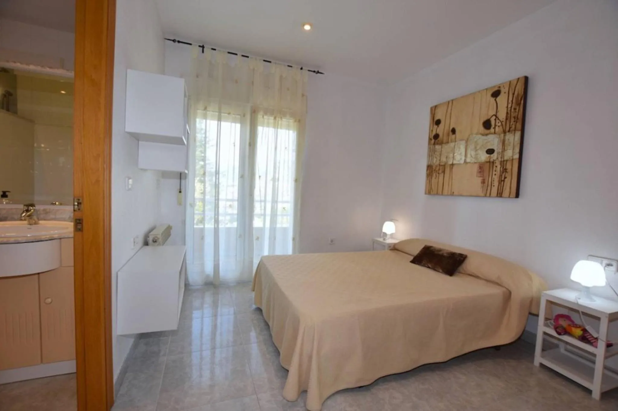 Bedroom, Bed in Torreta Of Gormaig, House with swimming pool