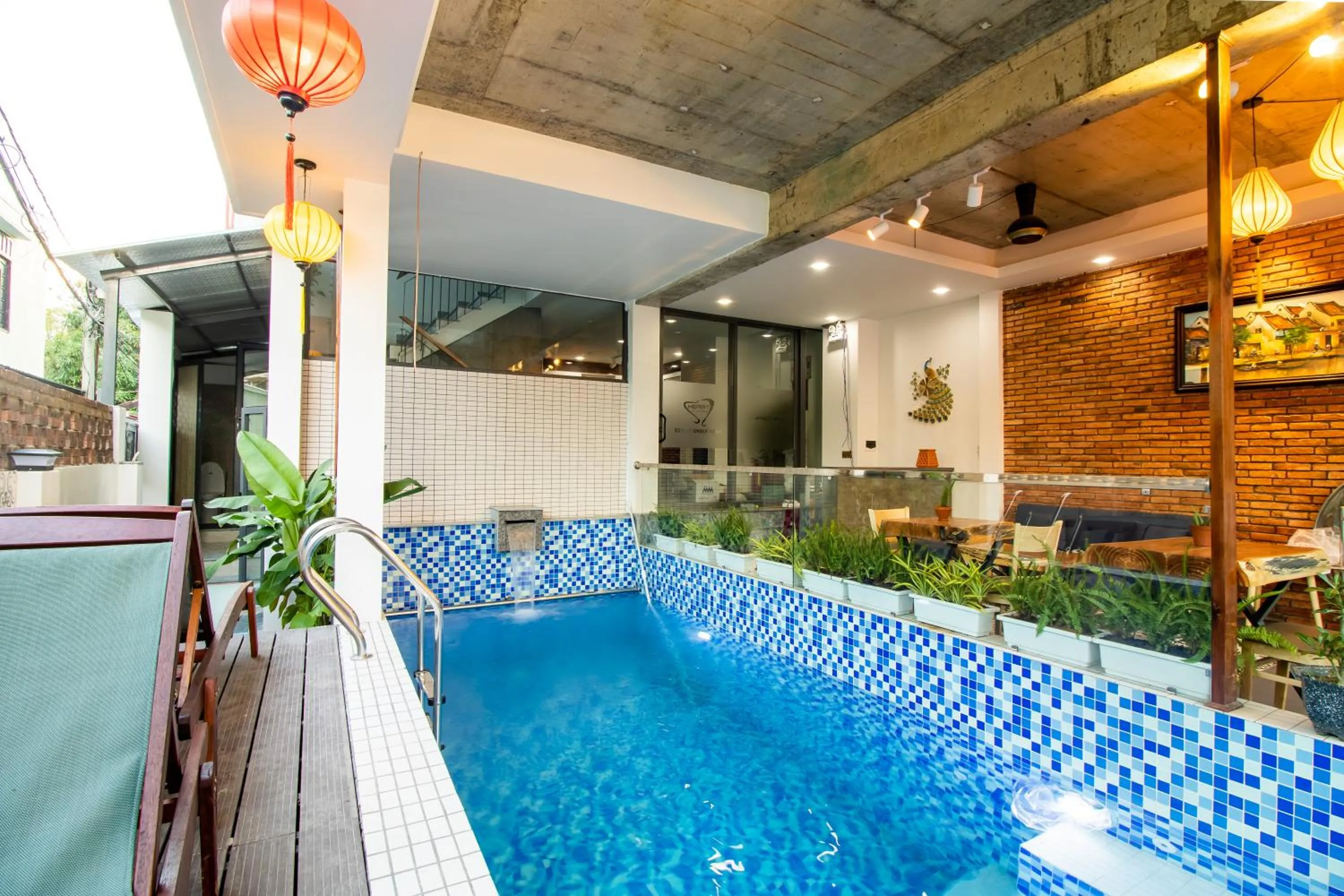 Pool view in HOI AN HEART LODGE