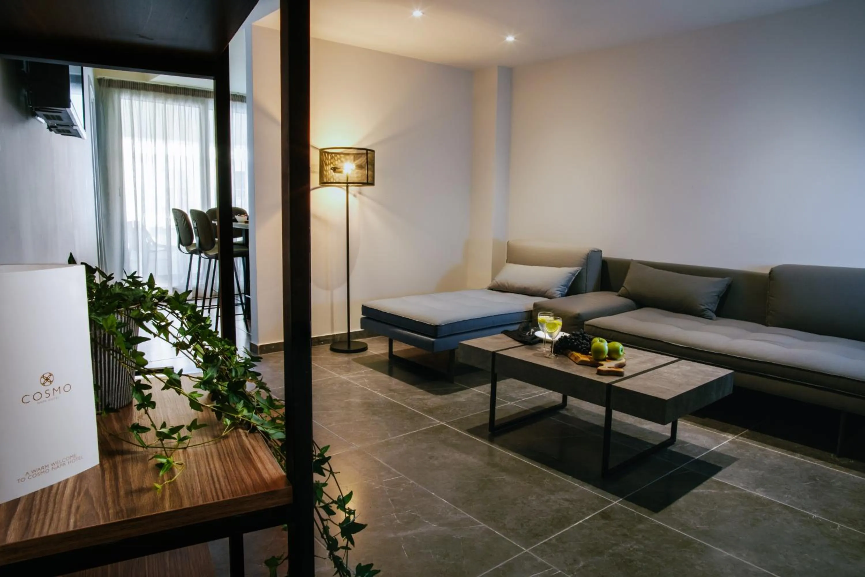 Seating area in Cosmo Napa Boutique Hotel