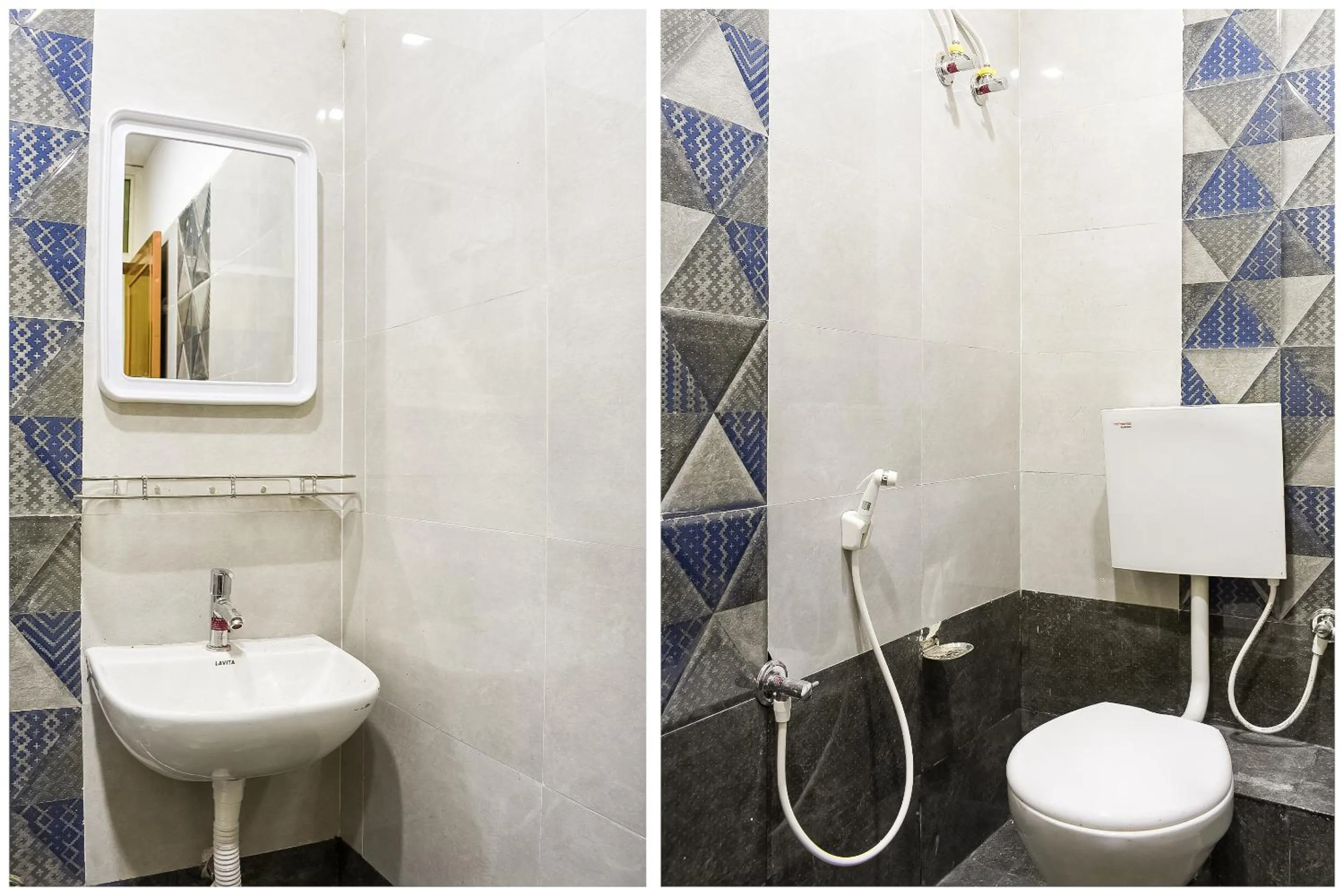 Bathroom in Hotel O S&h Residency Bahadalpur Railway Station