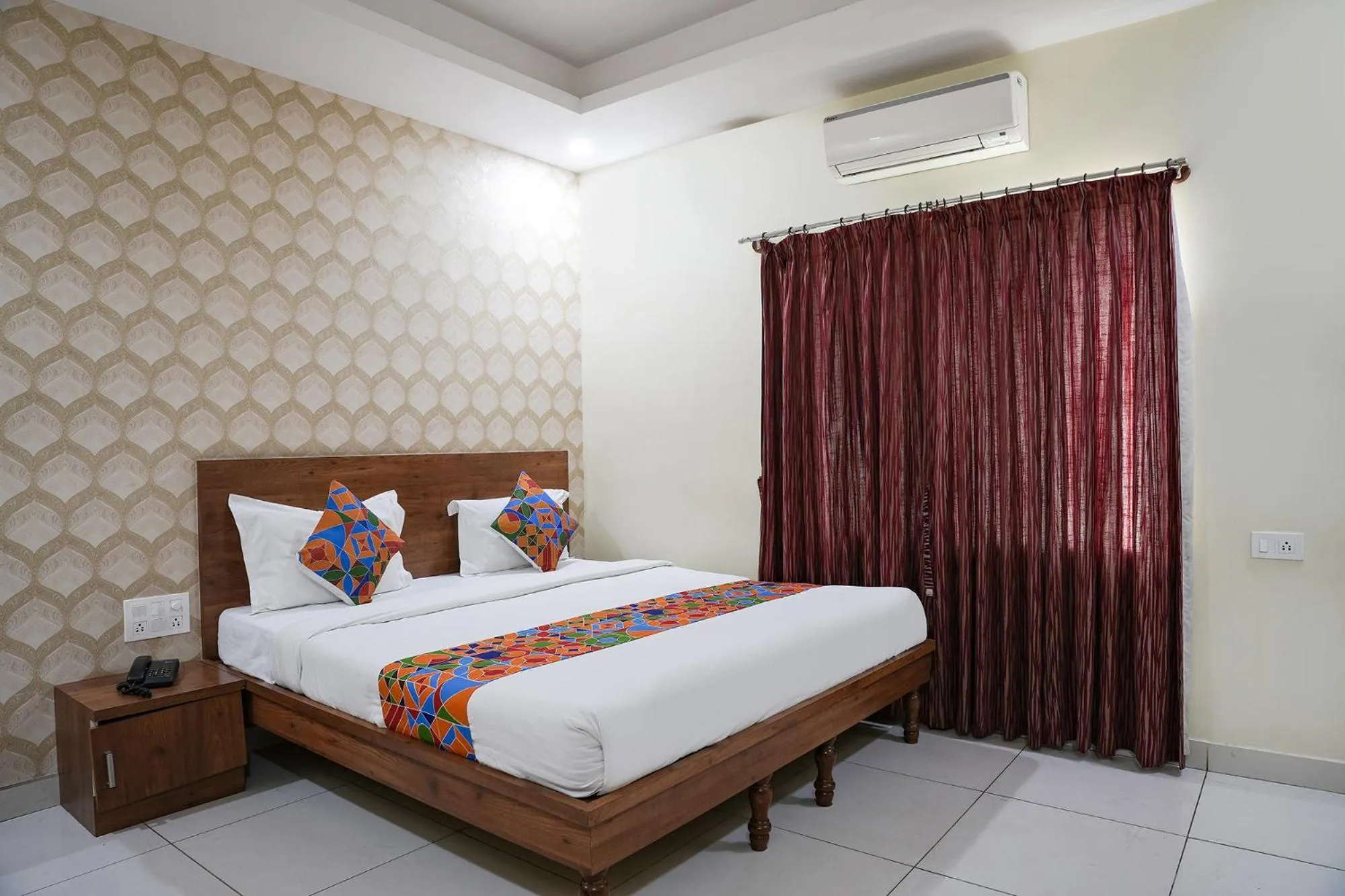 Bed in FabHotel Champion Grand - Nr Fortis Hospital, Nagarbhavi