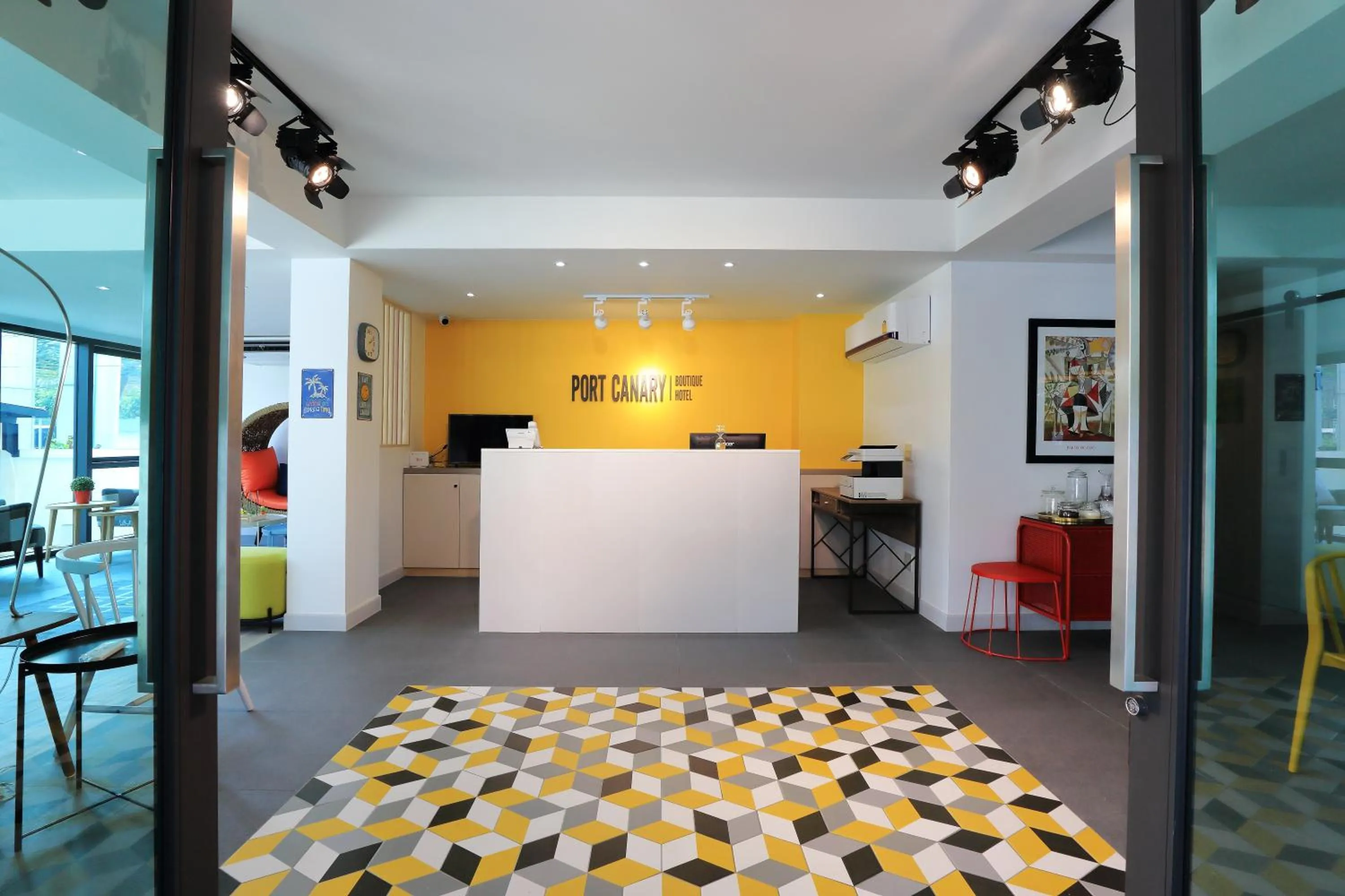 Lobby or reception, Bed in Port Canary Airport Hotel