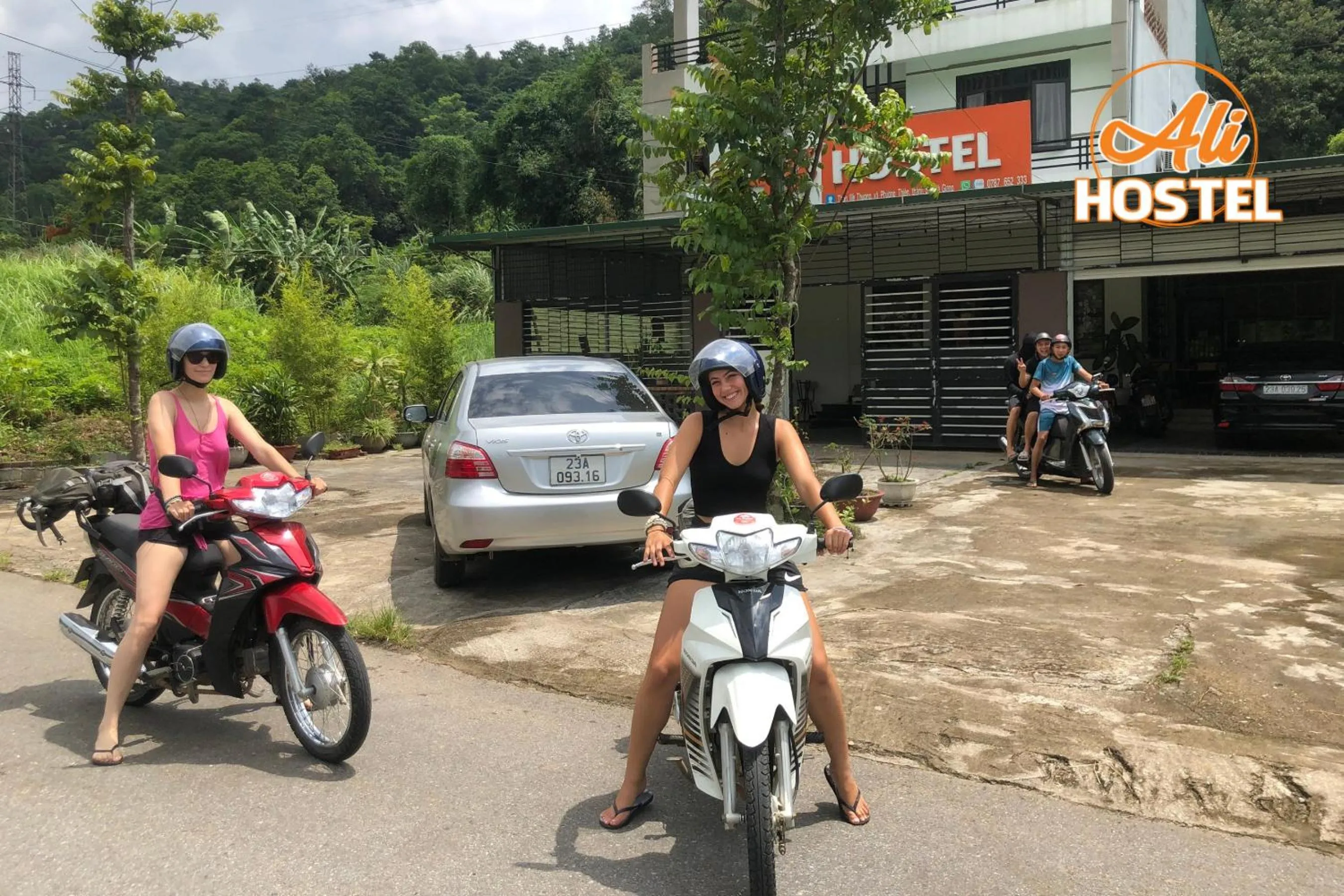 Patio in Ha Giang Ali Hostel