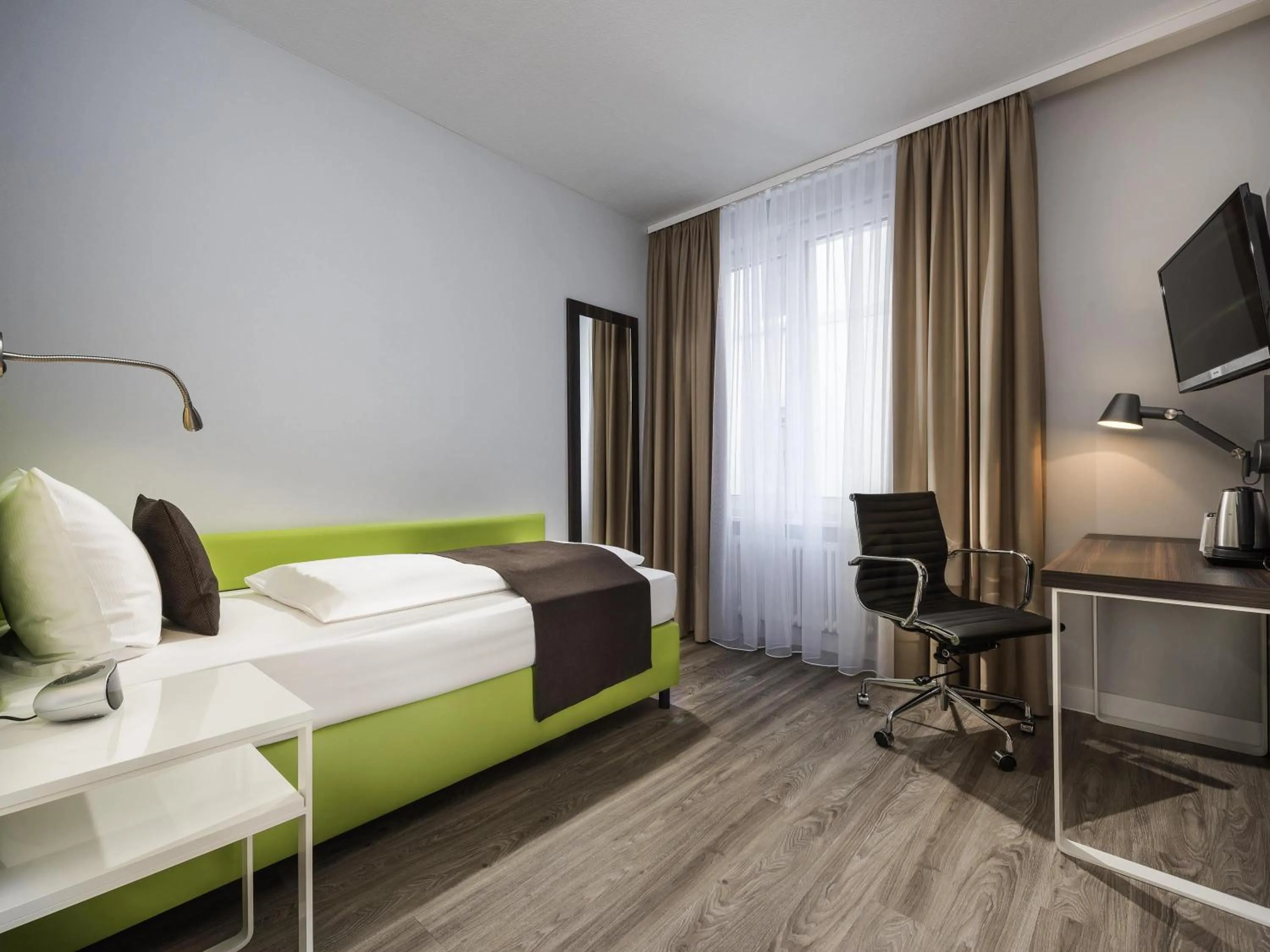 Bedroom, Bed in ibis Styles Offenburg City
