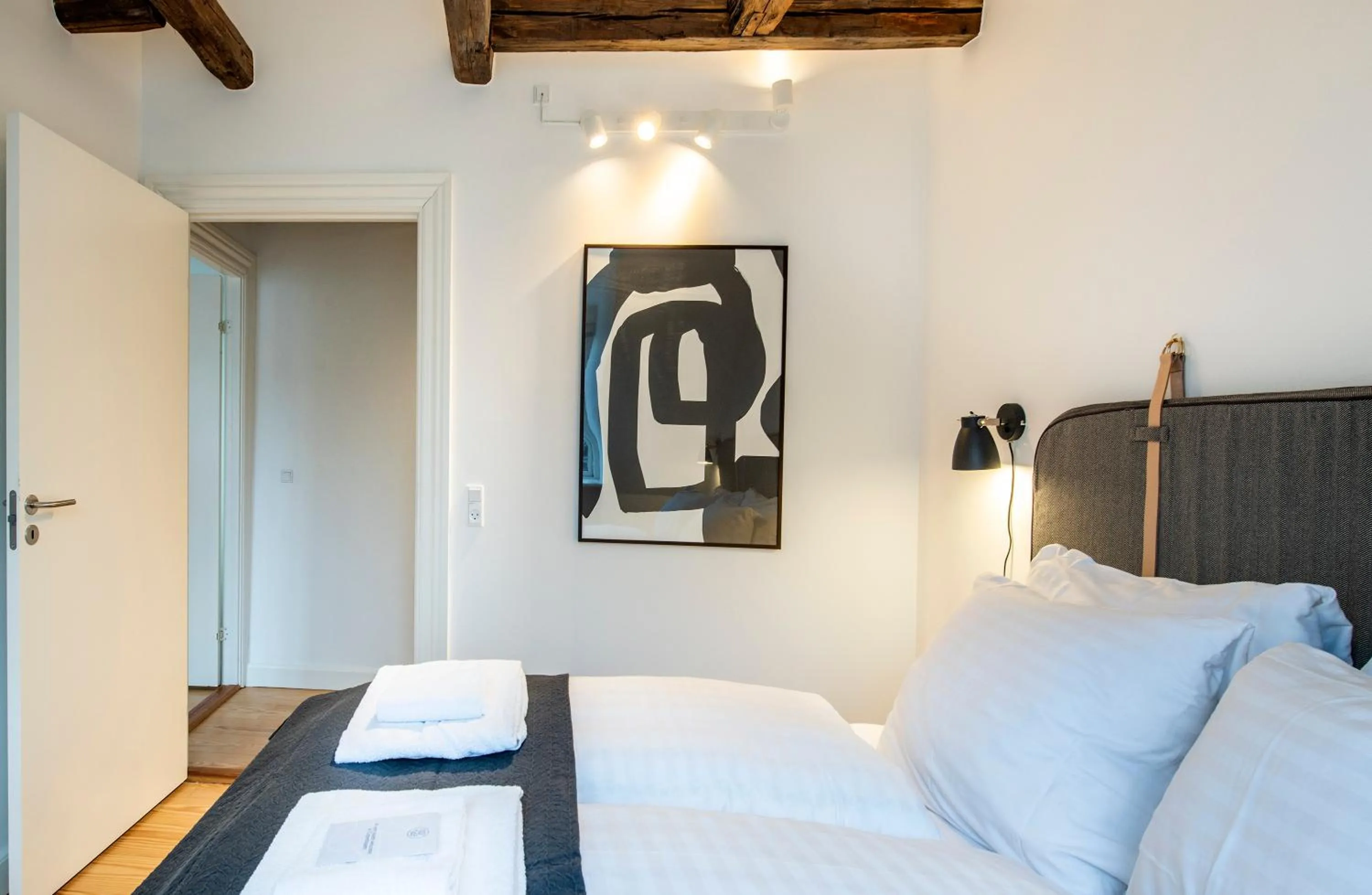 Bedroom, Bed in Town Hall Penthouse by Daniel&Jacob's