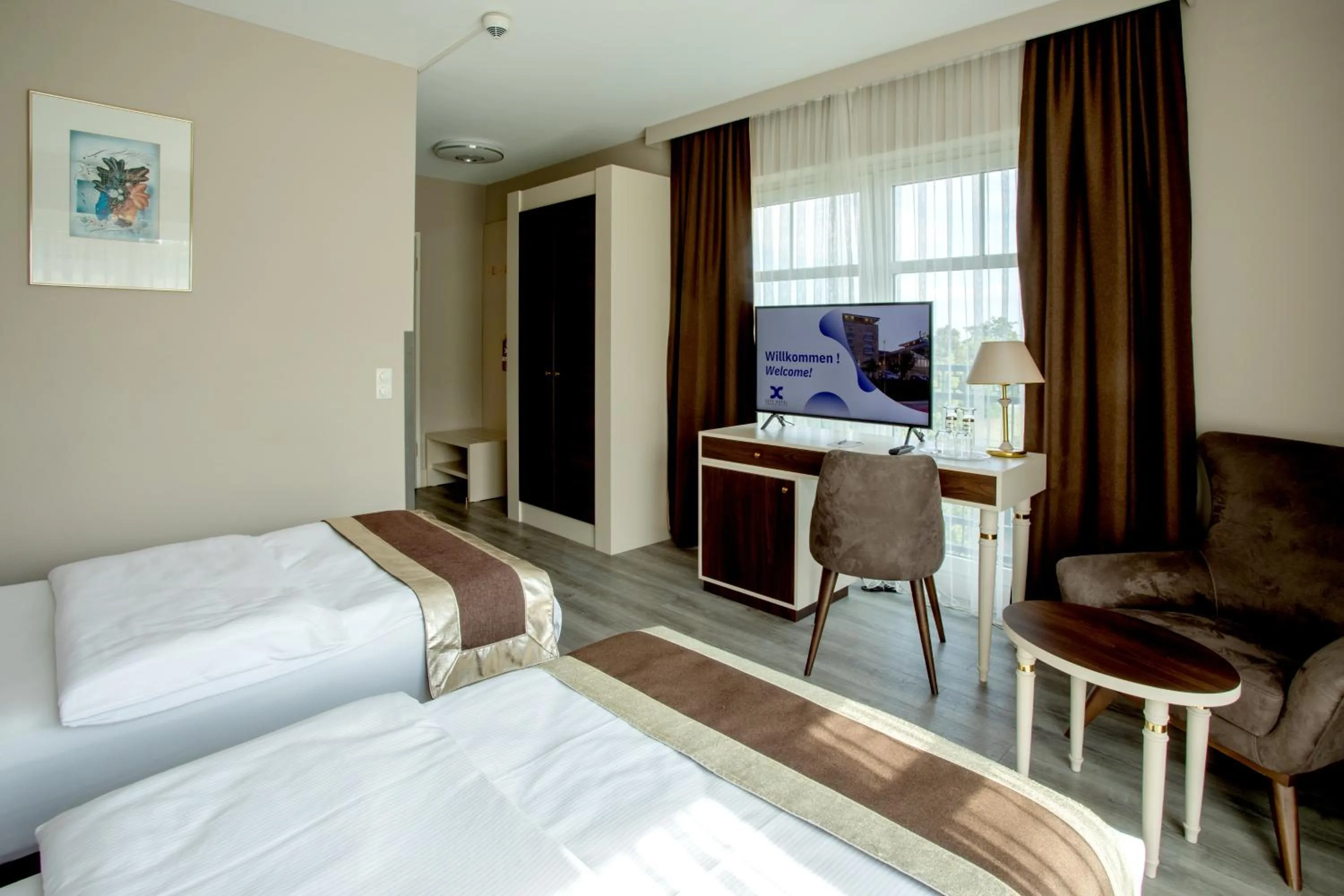 Bed in City Hotel Frankfurt Bad Vilbel