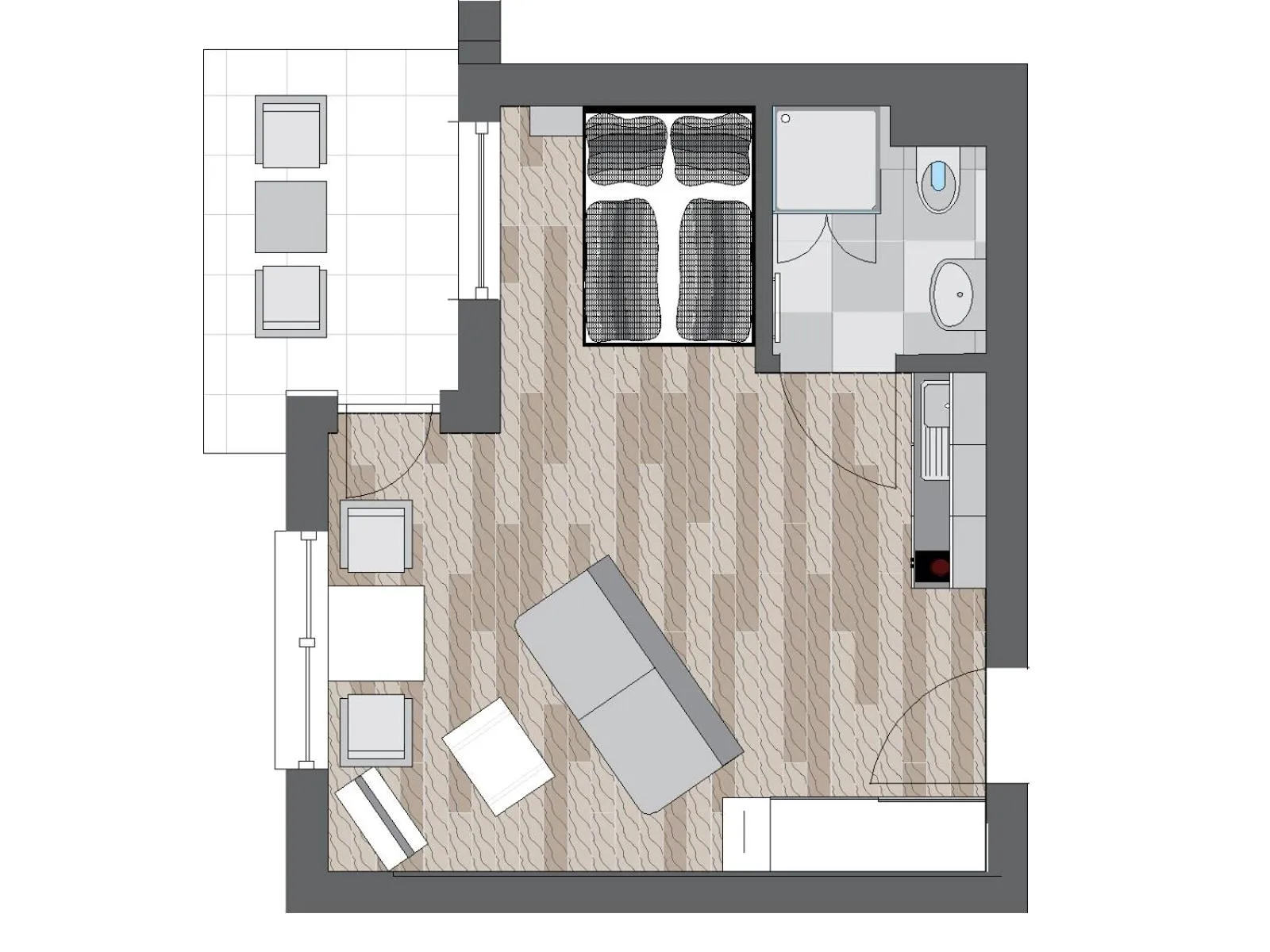 Photo of the whole room in BestBoarding24