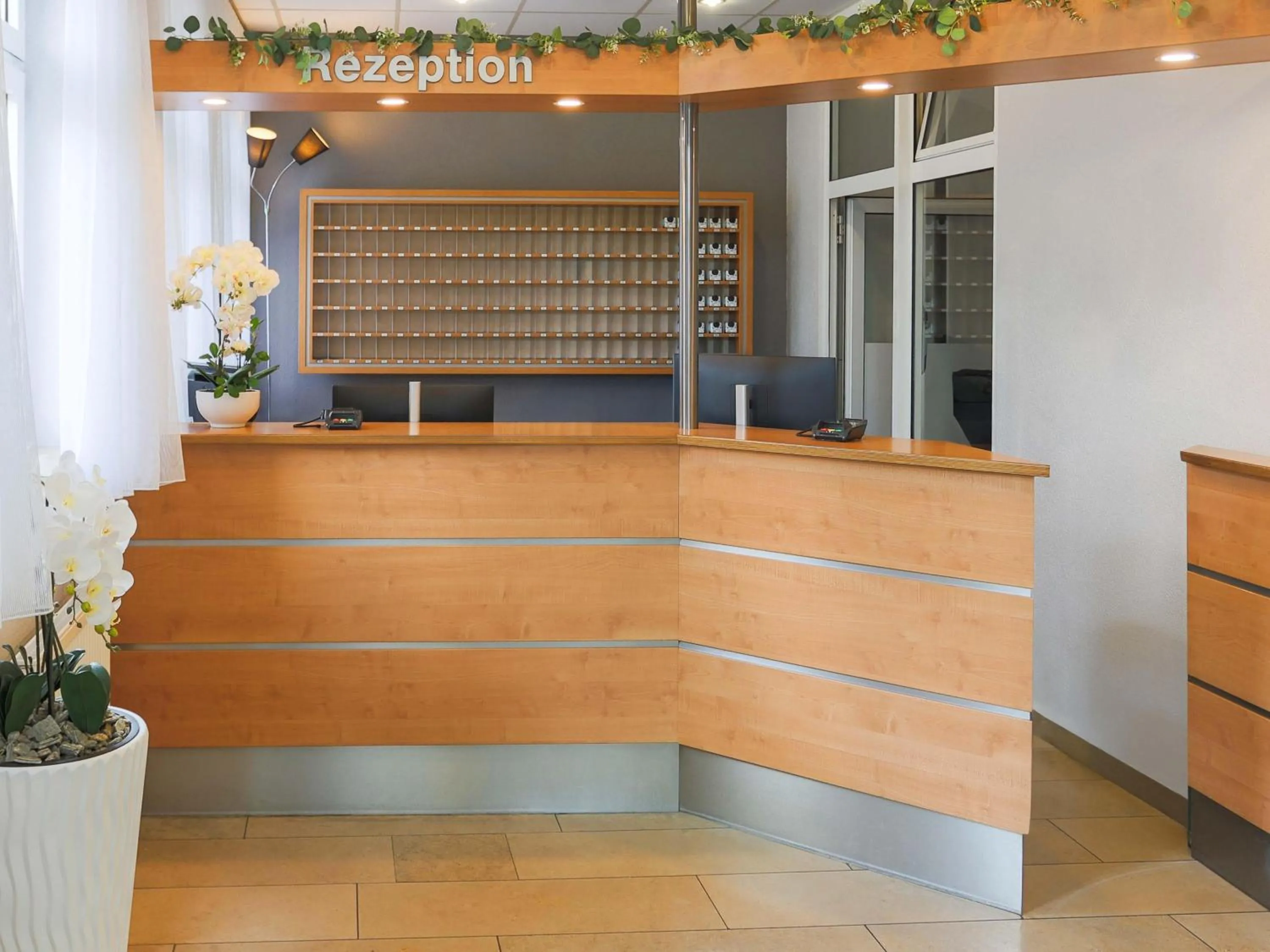 Lobby or reception in B&B HOTEL Mannheim-City