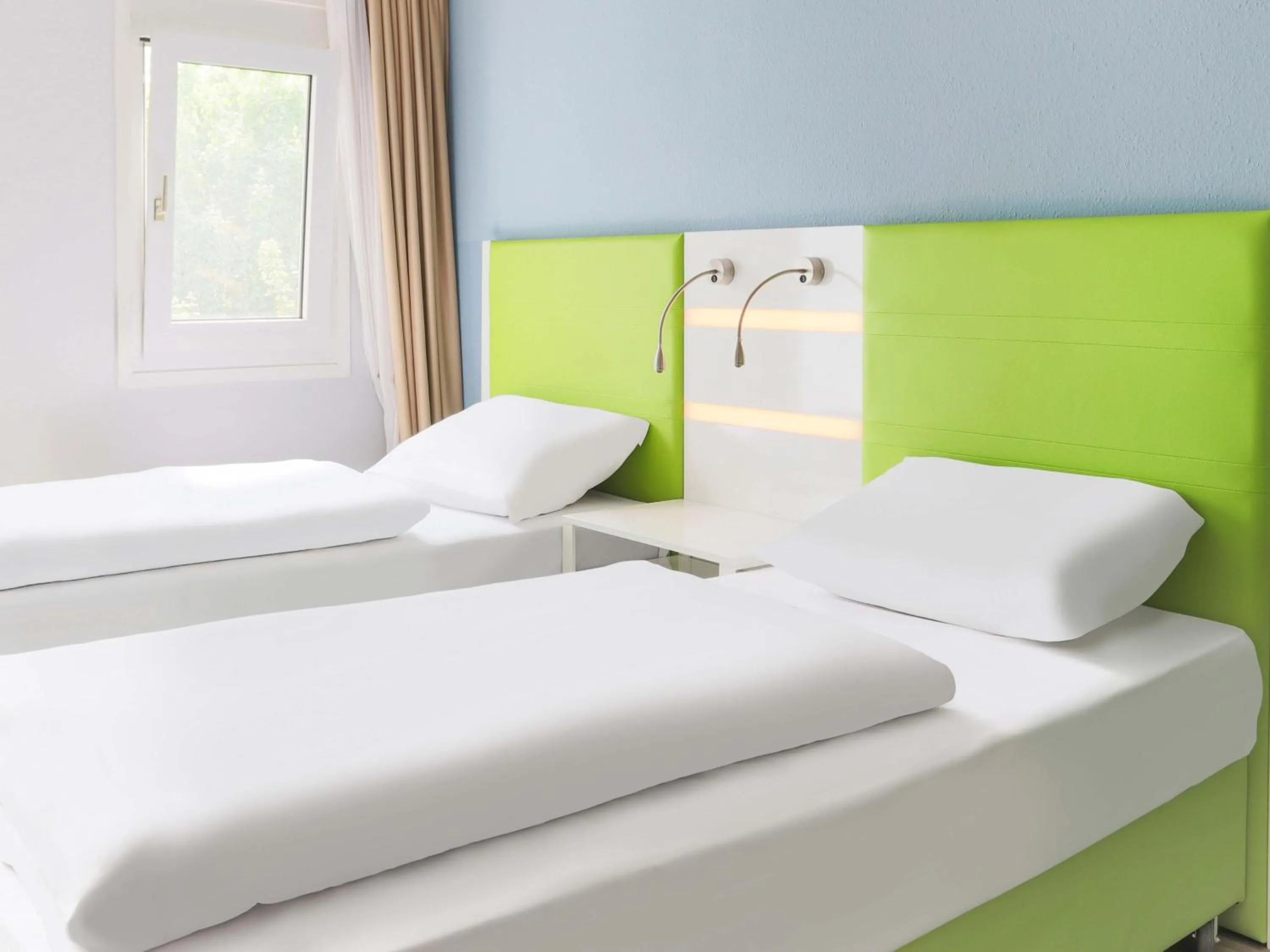 Photo of the whole room, Bed in B&B HOTEL Mannheim-City