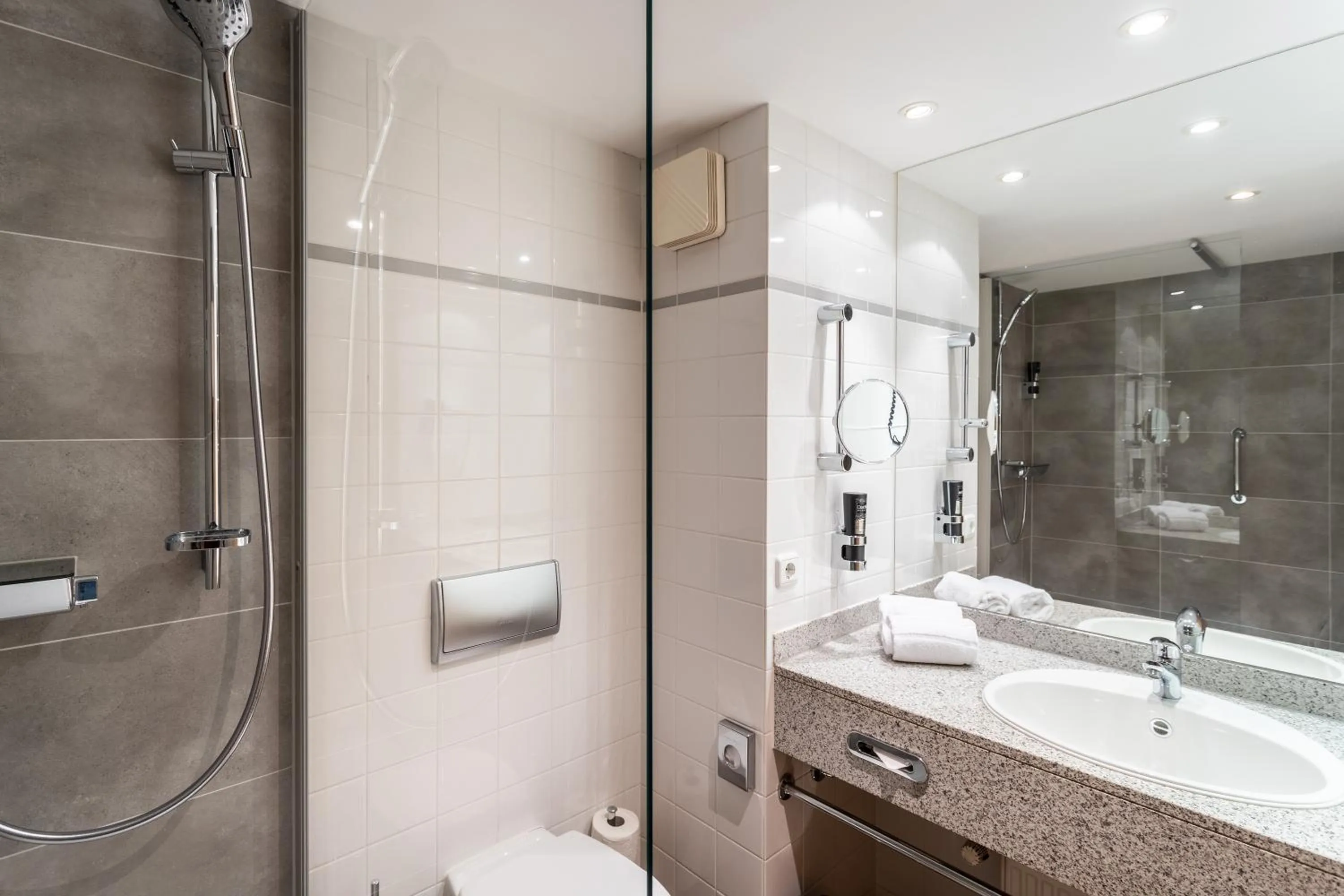 Shower in mightyTwice Hotel Dresden