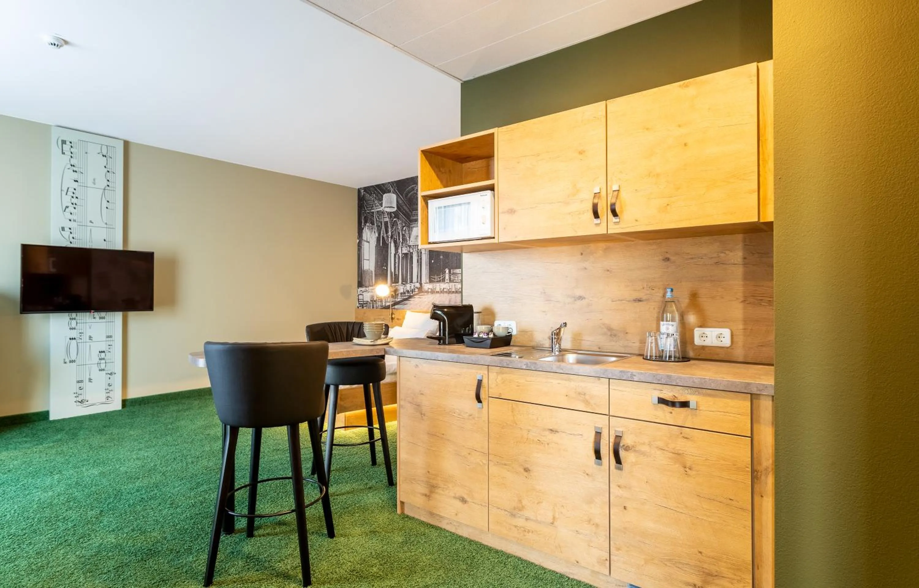 kitchen in mightyTwice Hotel Dresden