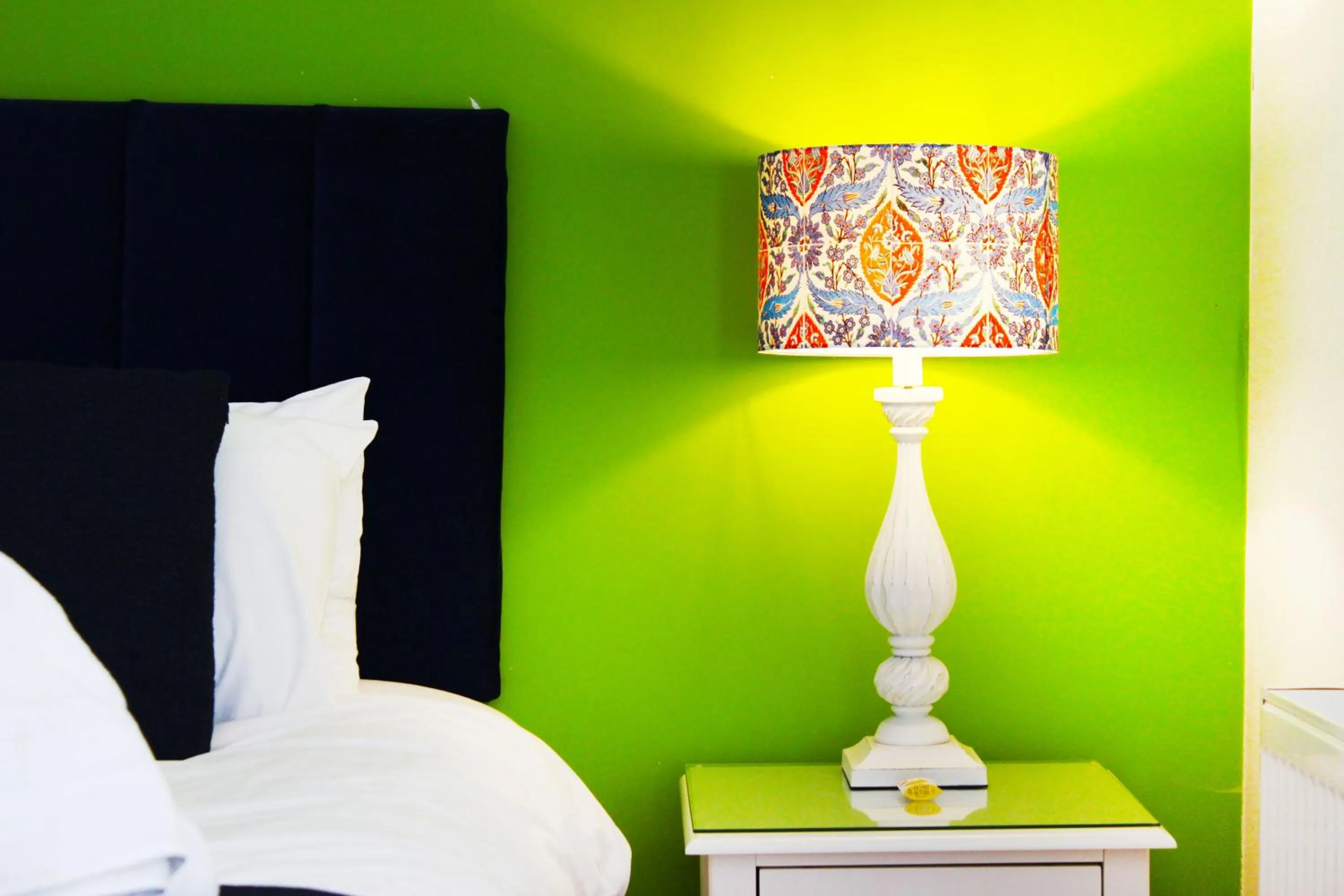 Decorative detail, Bed in Guestling Hall Hotel