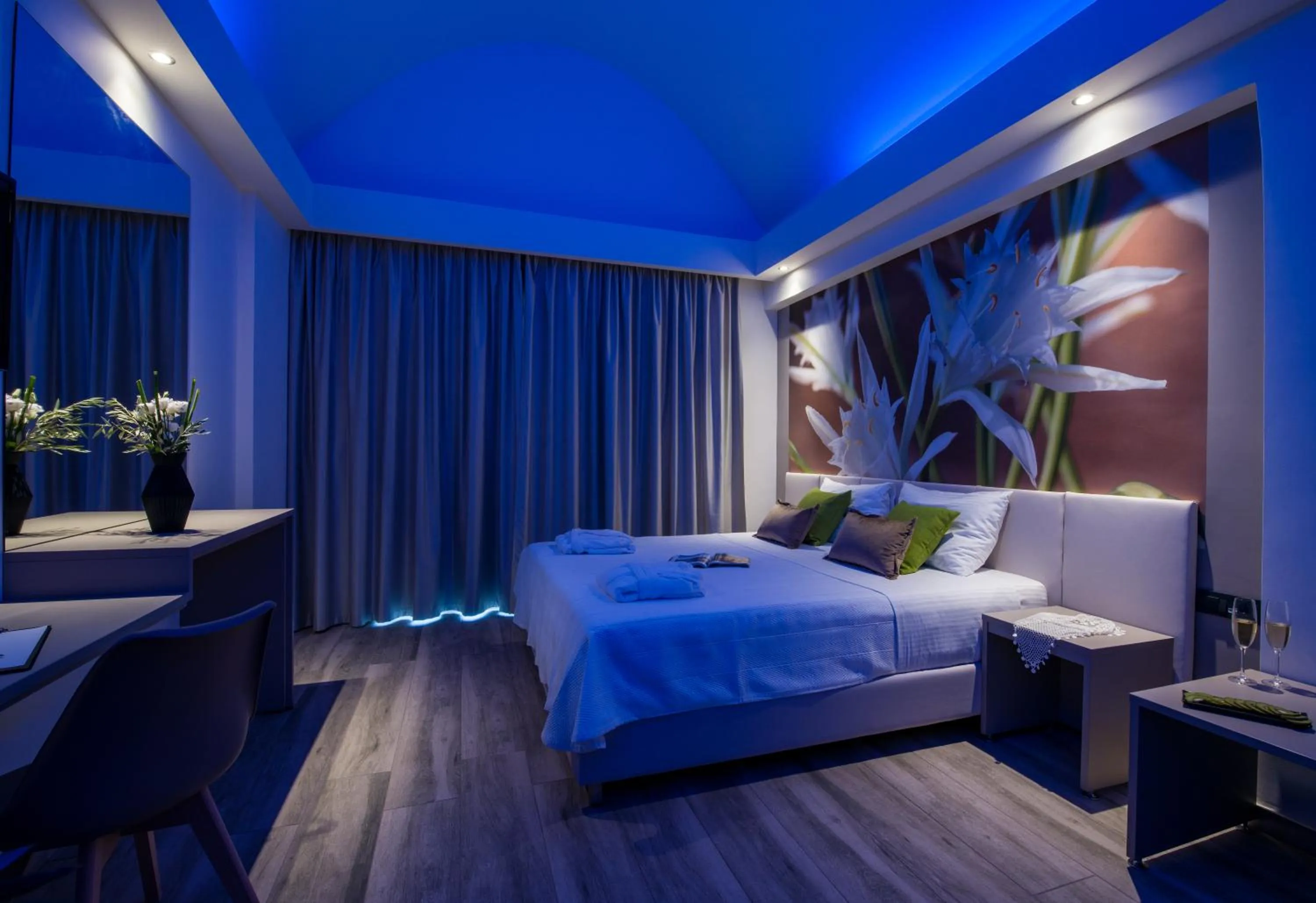 Night, Bed in Incognito Creta Luxury Suites and More