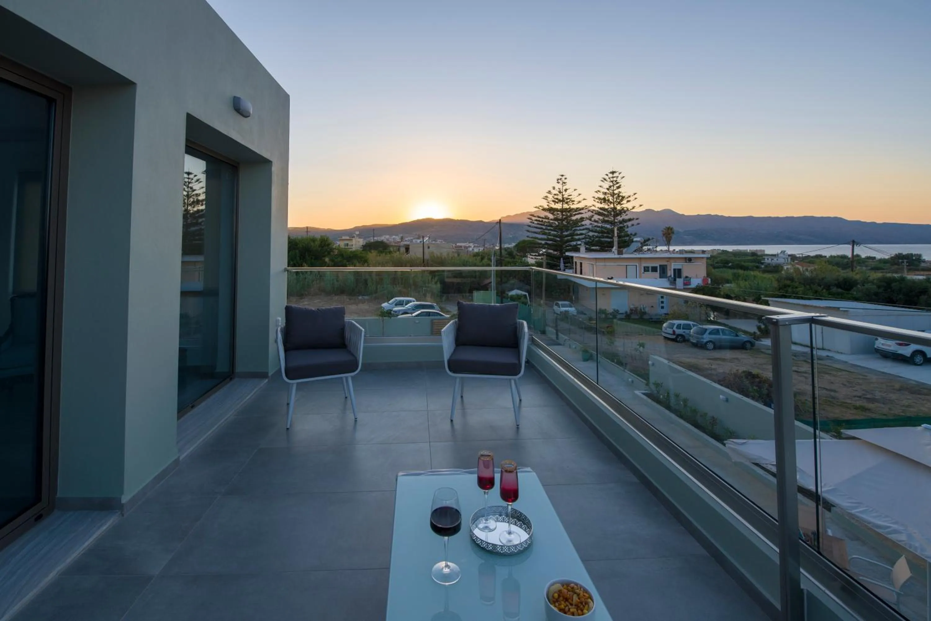 Sunset in Incognito Creta Luxury Suites and More