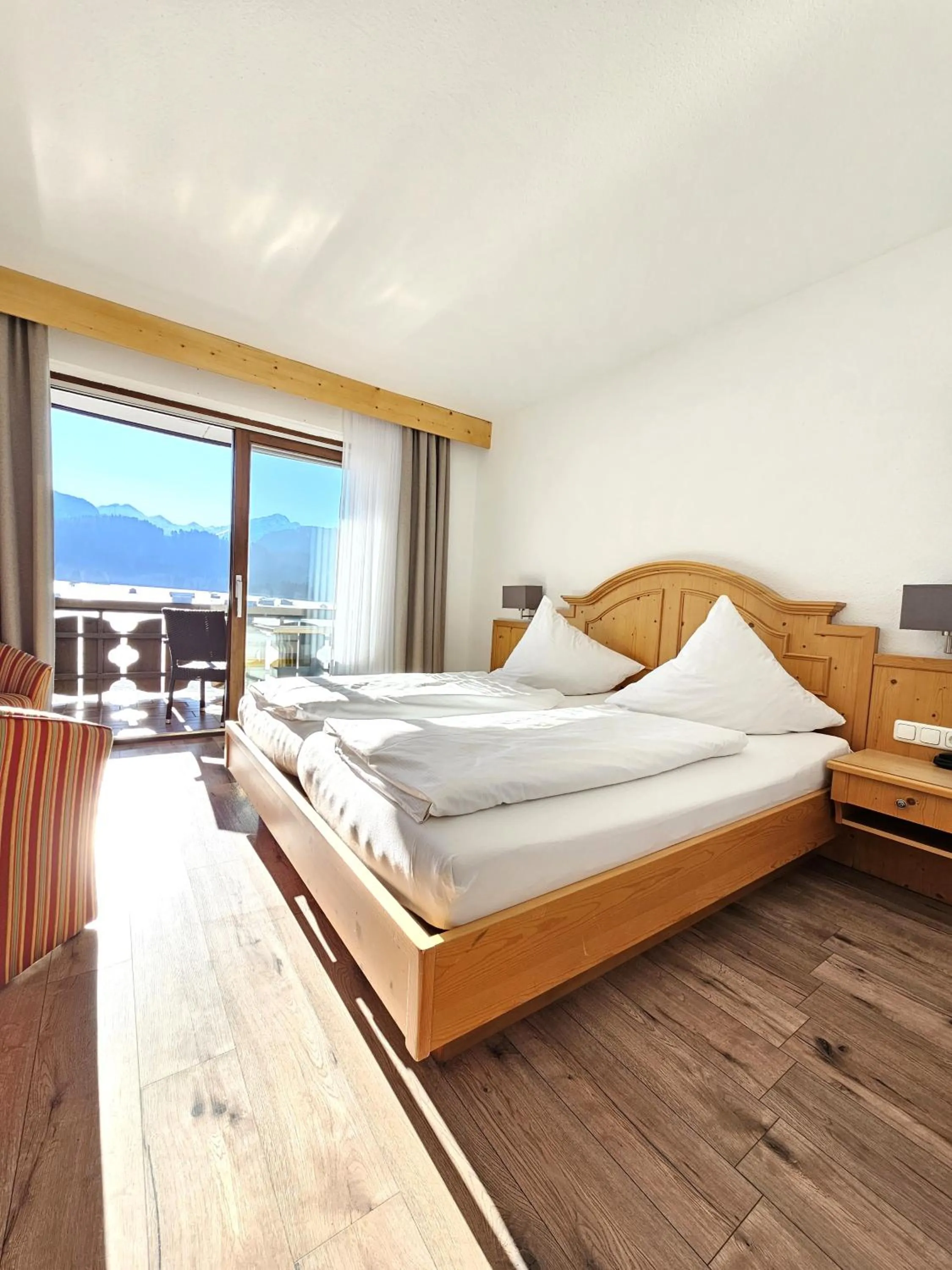 View (from property/room), Bed in Hotel Cafe Fuggerhof