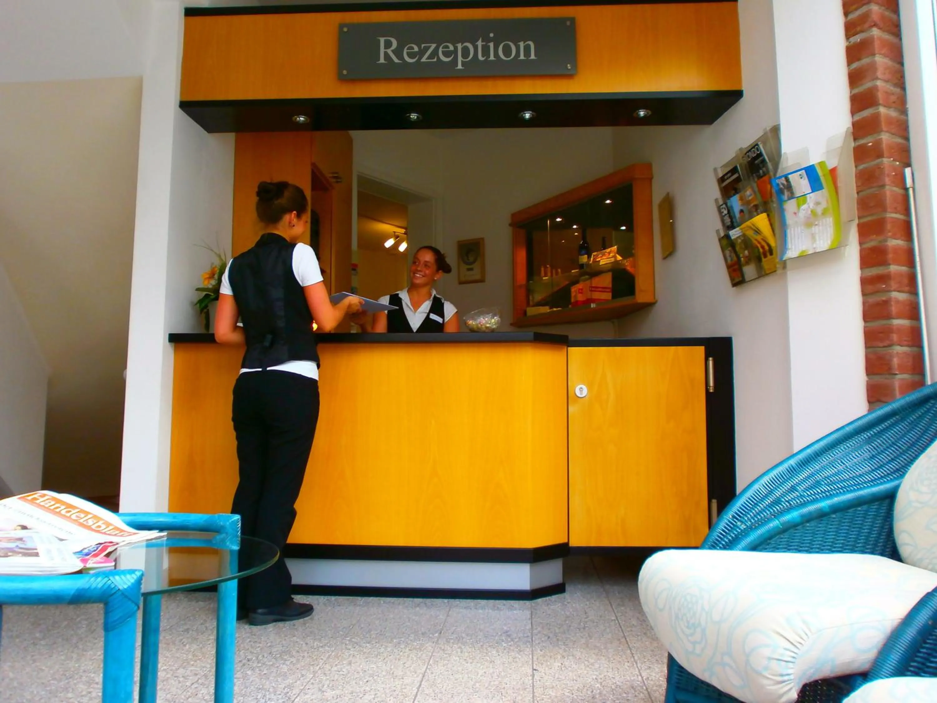 Lobby or reception in Hotel Am Braunen Hirsch