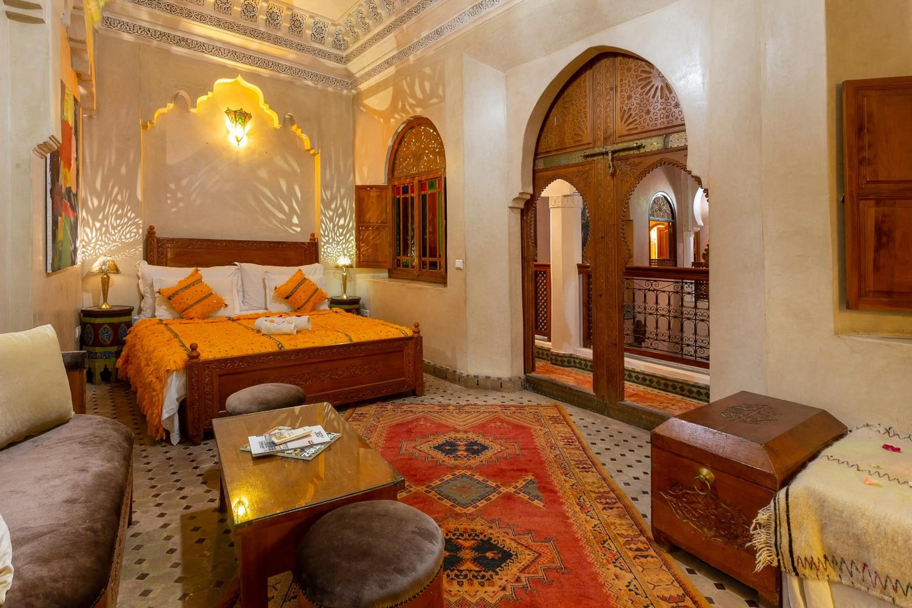 Bed in Riad Agdal Royal & Spa