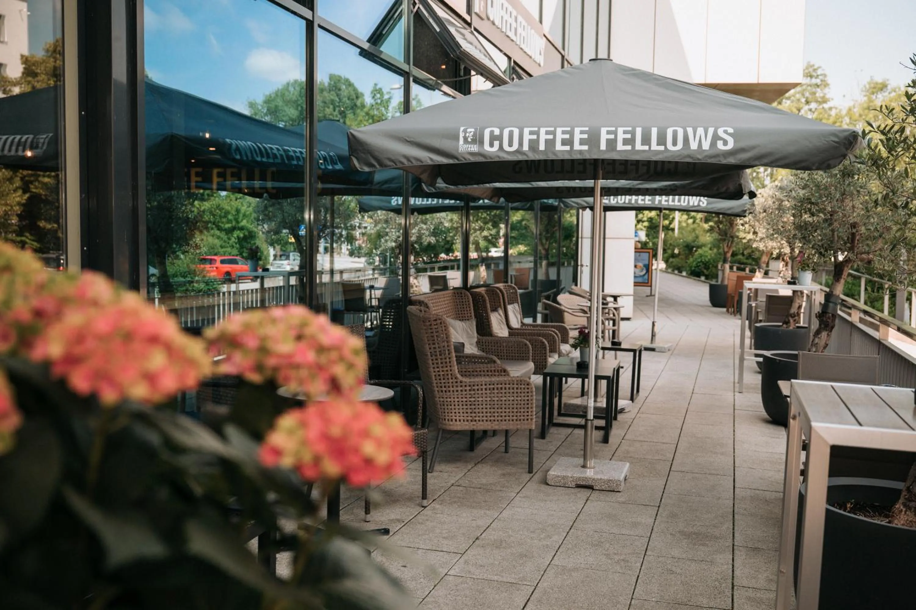 Balcony/Terrace in Feringapark Hotel by Coffee Fellows Hotels