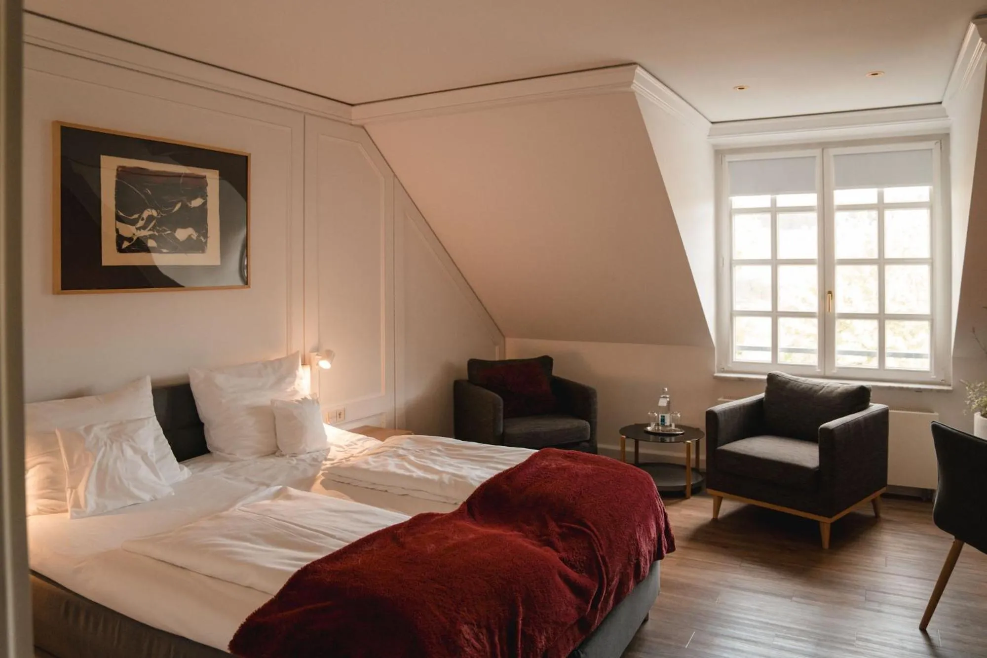 Bed in Hotel Hofgut Georgenthal