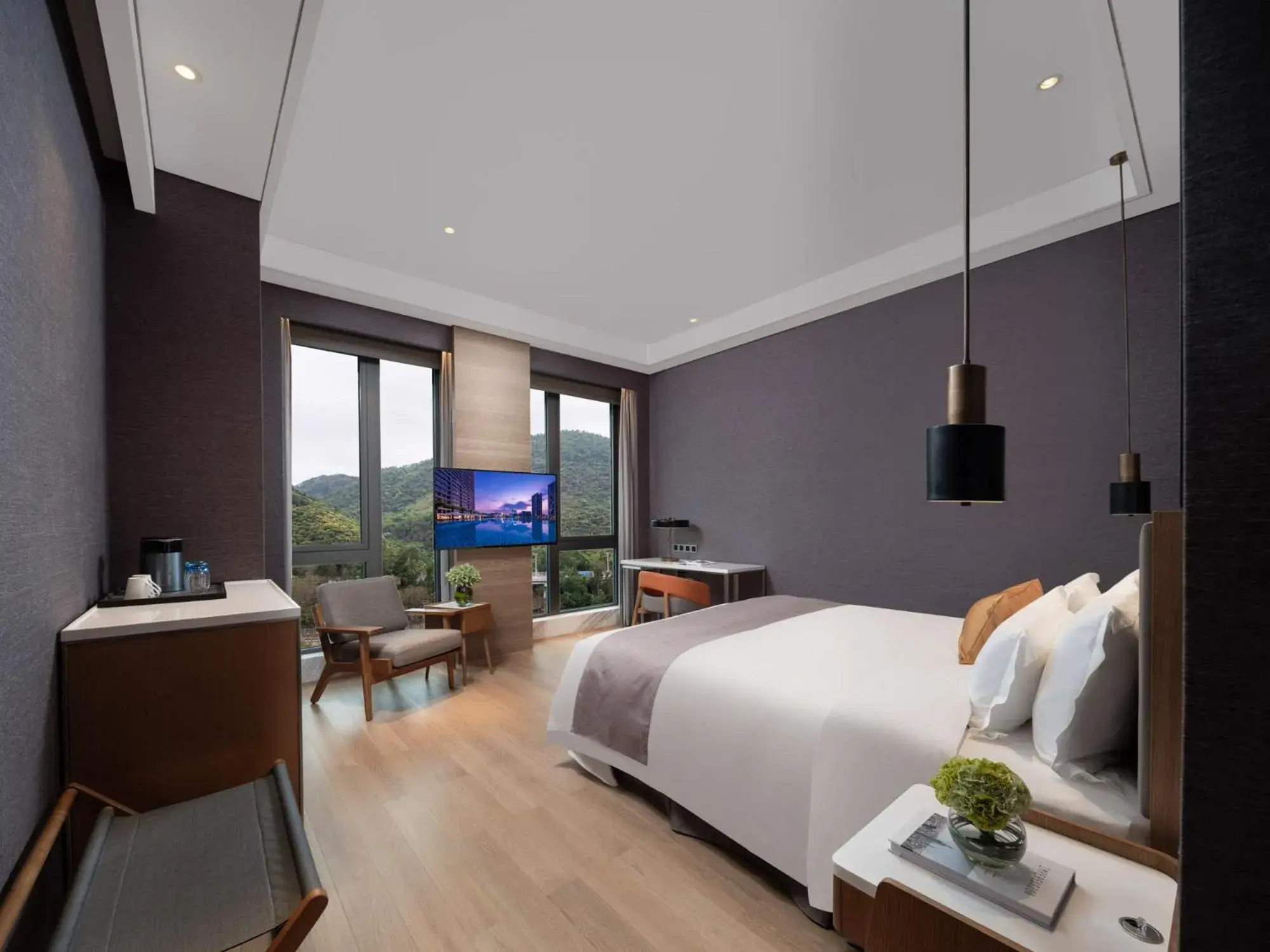 King Room with Mountain View in Genpla Hotel Shenzhen Nanshan King Room with Mountain View in Genpla Hotel Shenzhen Nanshan