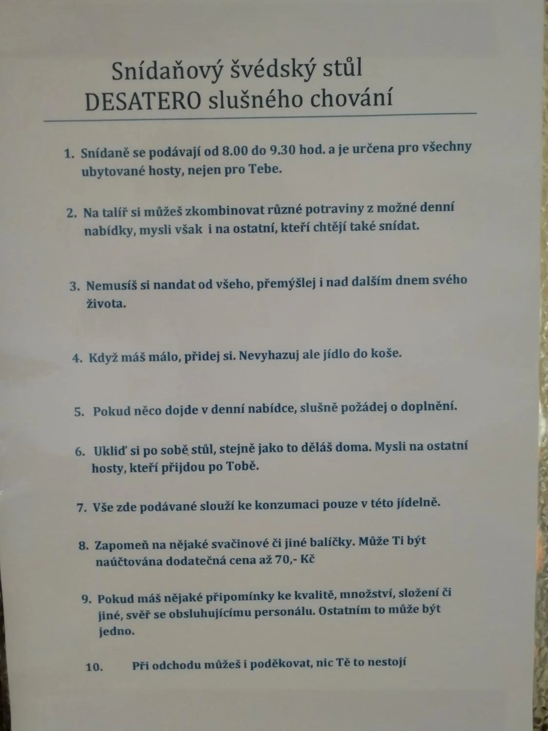 Text overlay in Hotel - penzion M&M