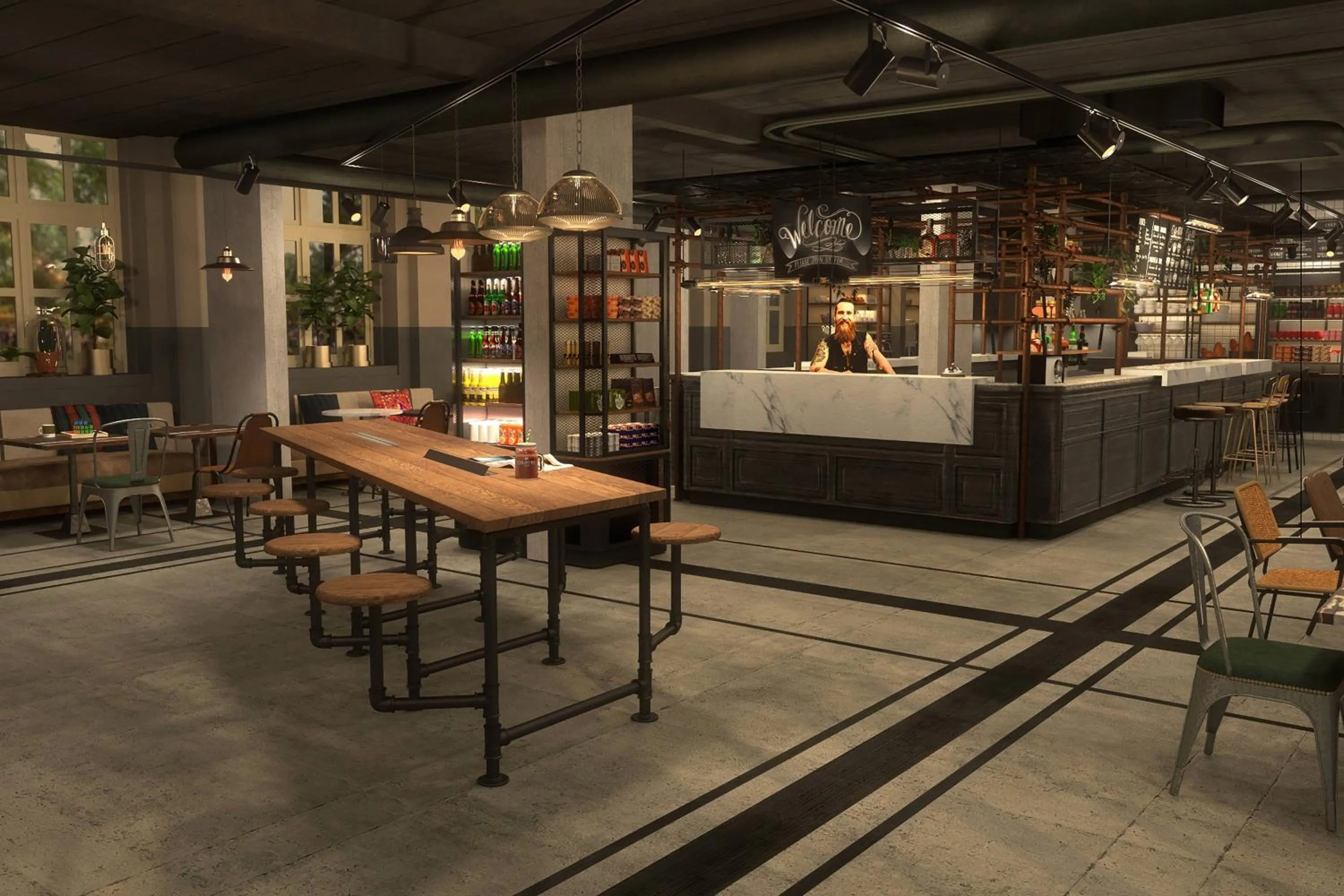 Lounge or bar in Moxy Lille City