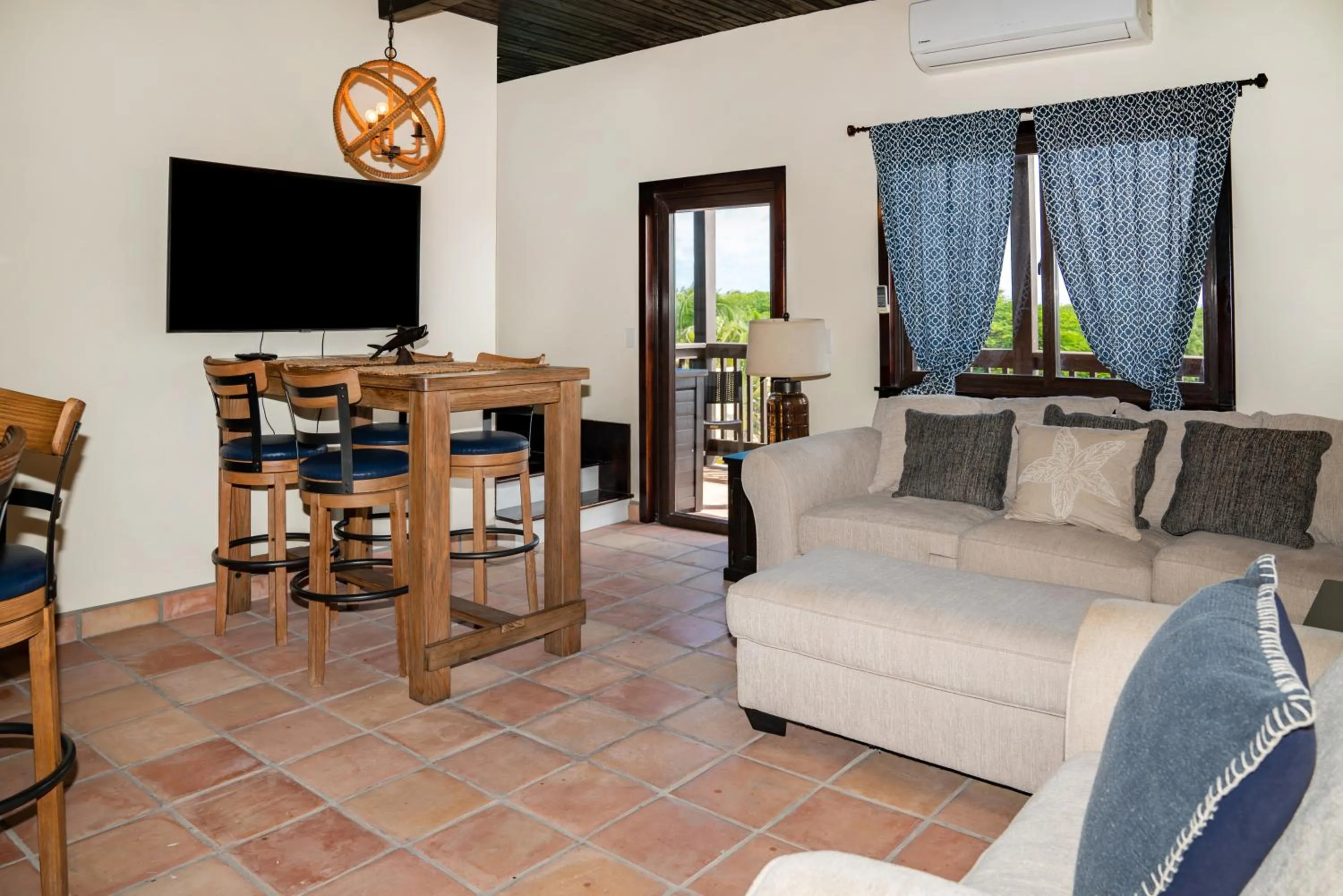 Seating area in X'tan Ha- The Waterfront