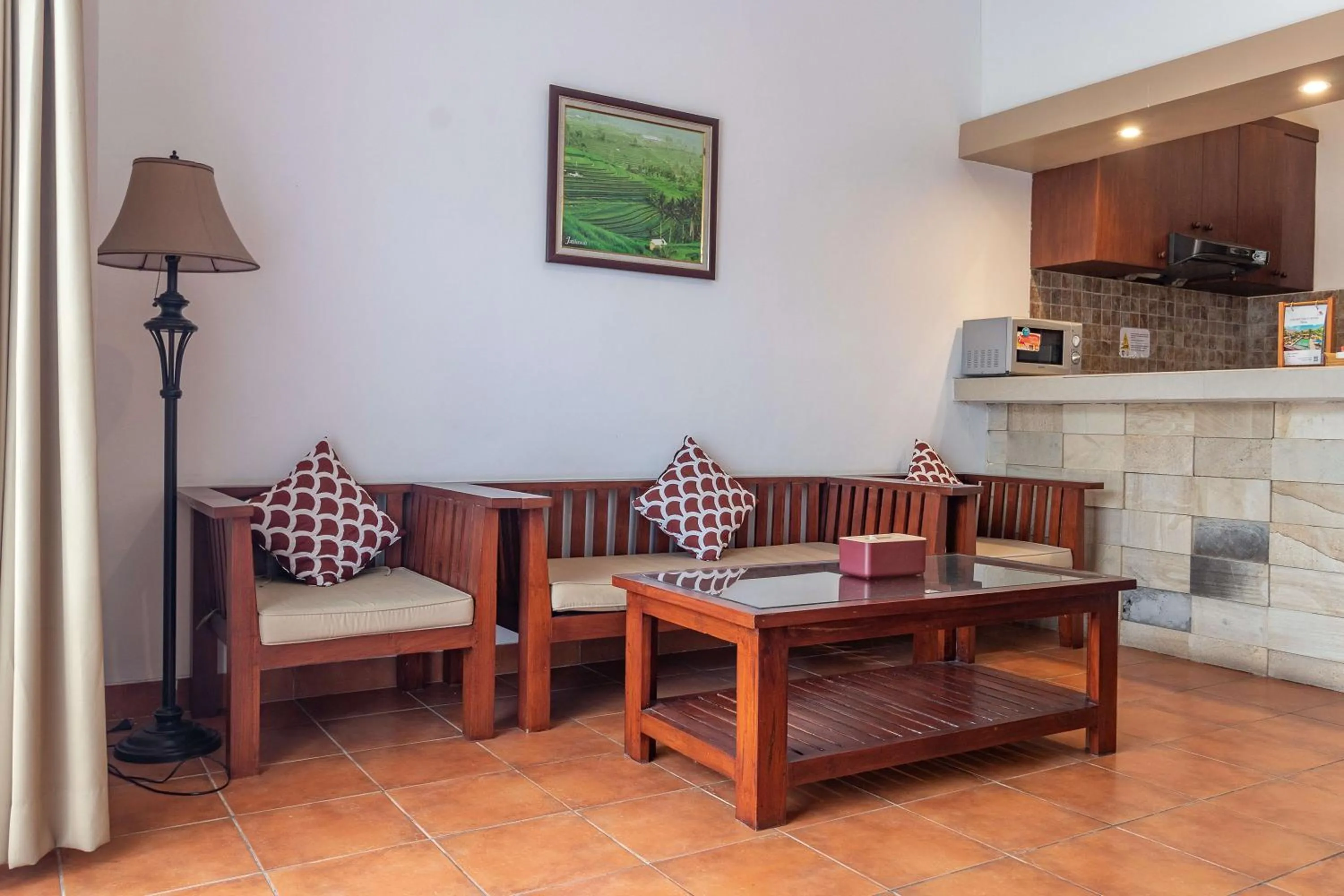 Seating area in Vidi Boutique Hotel