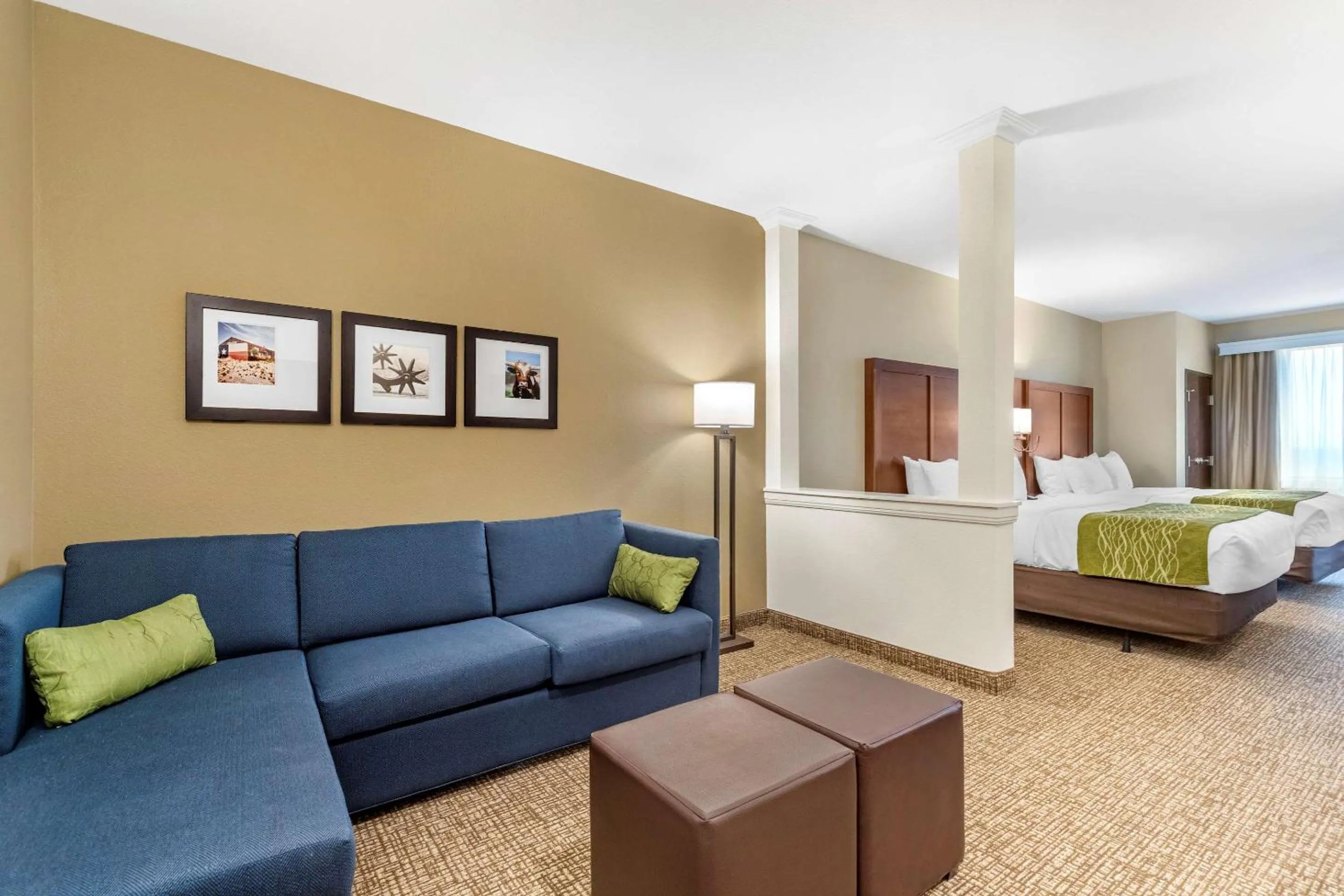 Photo of the whole room, Bed in Comfort Suites San Antonio Ft Sam Houston-SAMMC Area
